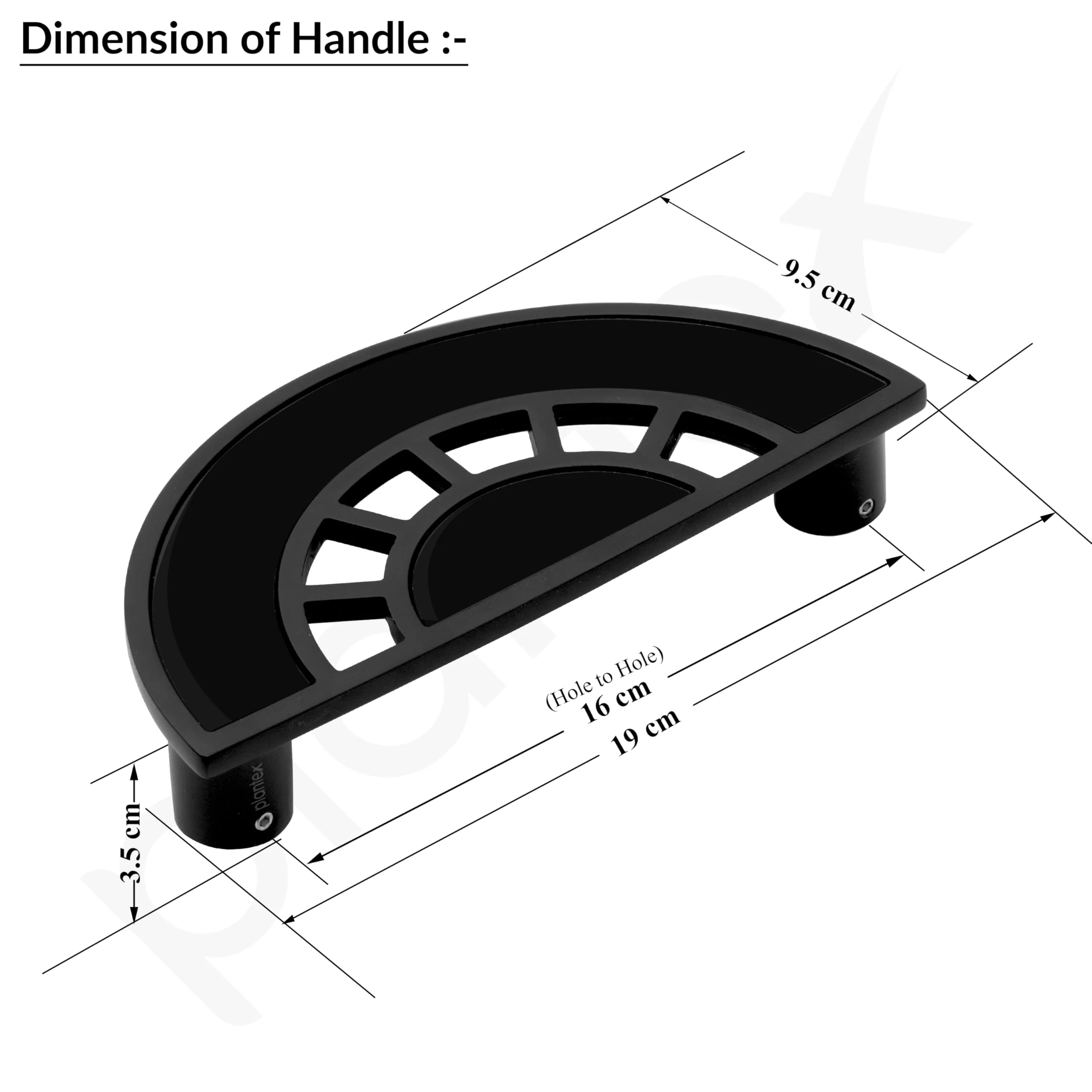 Plantex Door Handle/8 Inch Main Door Handle/Door Handle for Home/Pull-Push Door Handle/Door Accessories - Pack of 1 (Black) - Image 3
