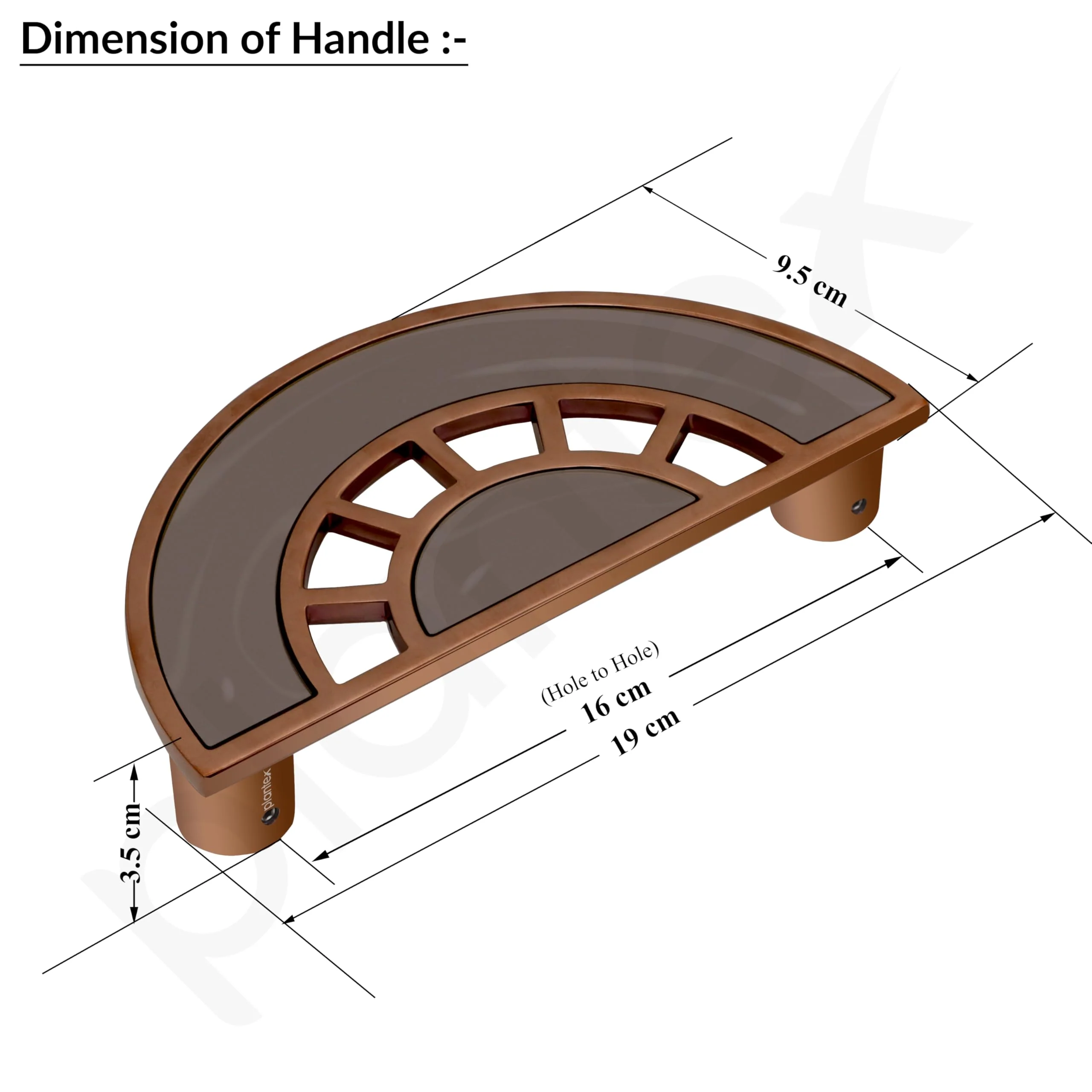 Plantex Door Handle/8 Inch Main Door Handle/Door Handle for Home/Pull-Push Door Handle/Door Accessories - Pack of 1 (Rose Gold, Satin Black) - Image 3