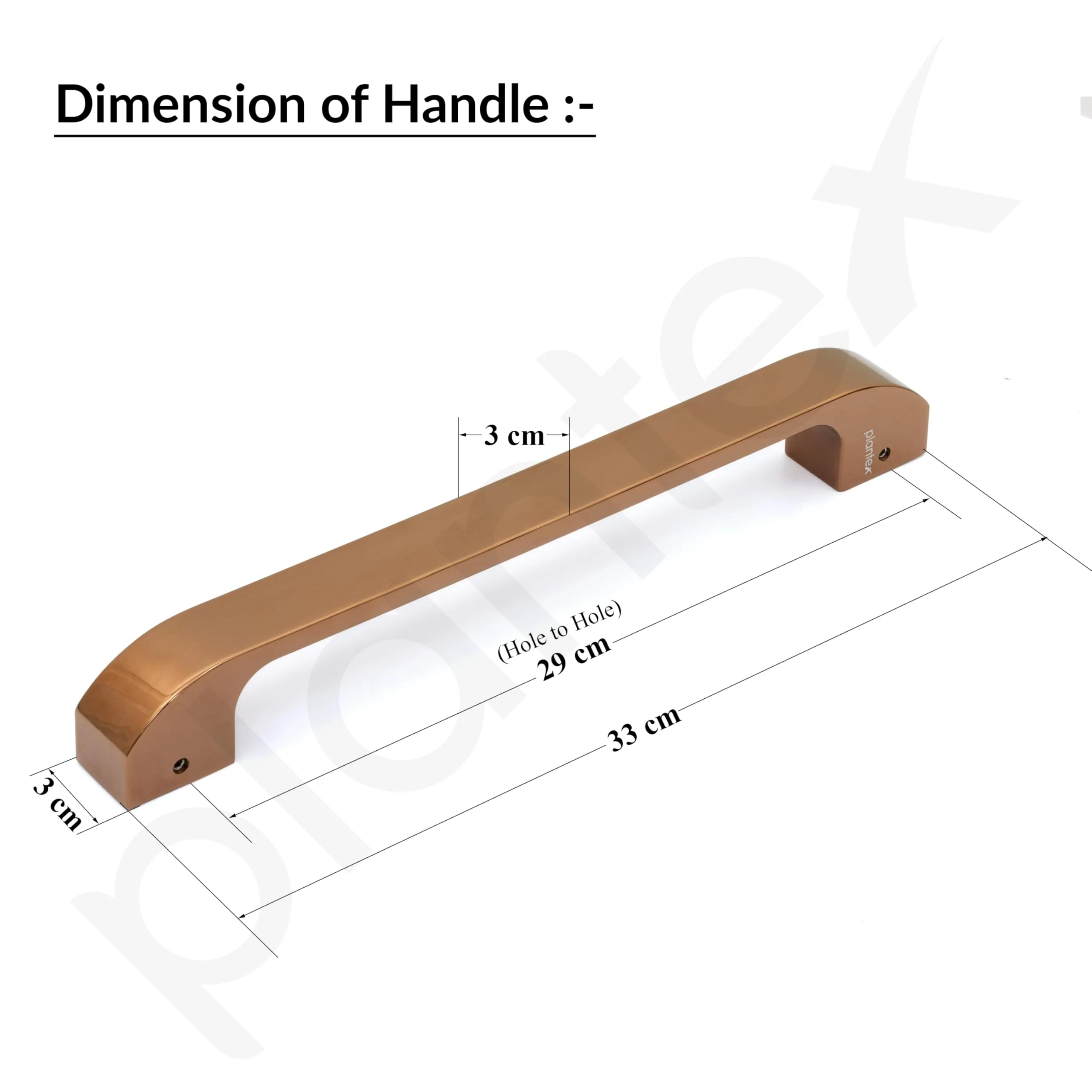 Plantex Door Handle/Main Door Handle/13 inch Pull-Push Handle for Home/Office/Hotel - Pack of 1 (SH-289, Choco) - 3 Years Warranty - Image 4