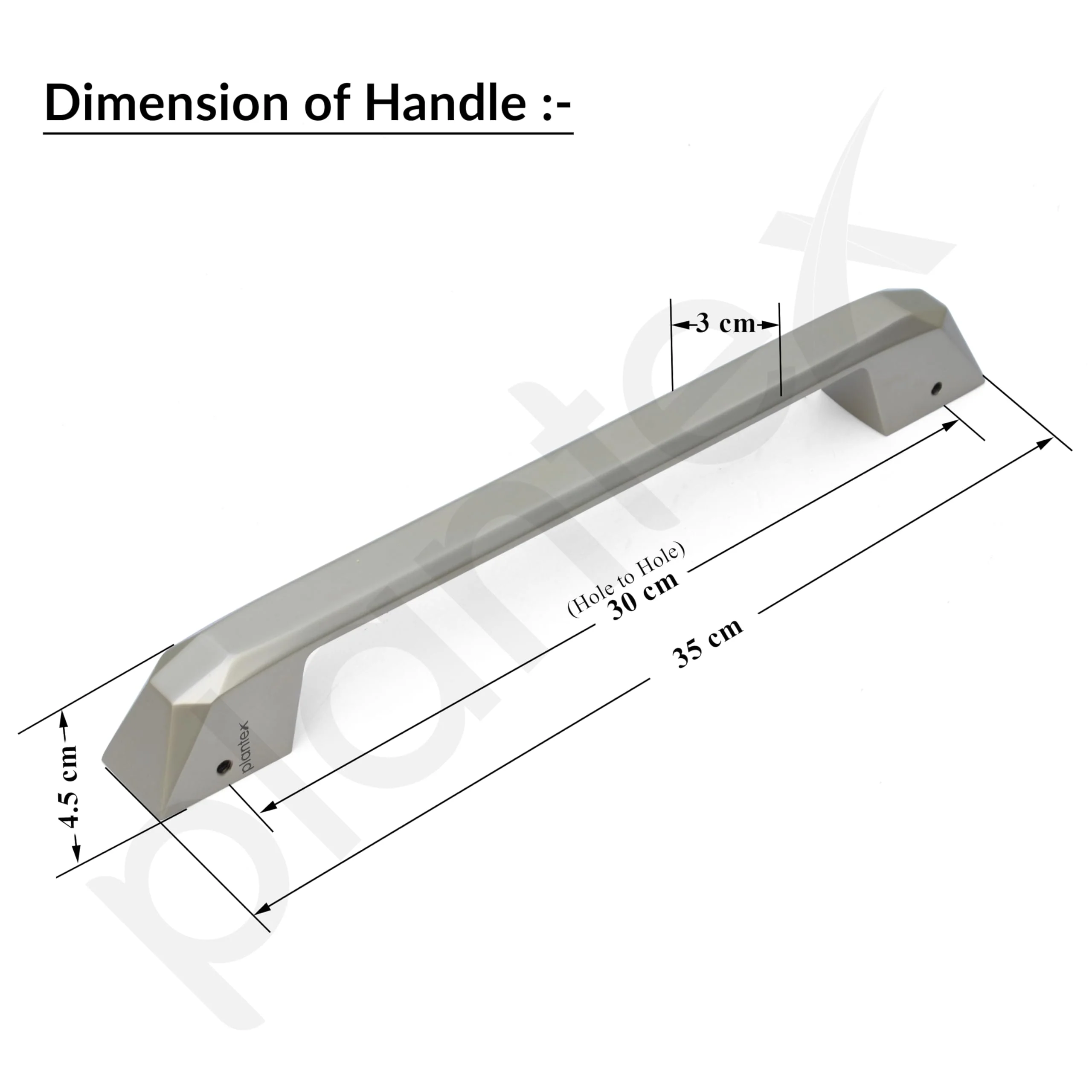 Plantex Door Handle/Main Door Handle/14 Inch Pull-Push Handle for Home/Office/Hotel - Pack of 1 (SH-351, Satin White) - Image 4