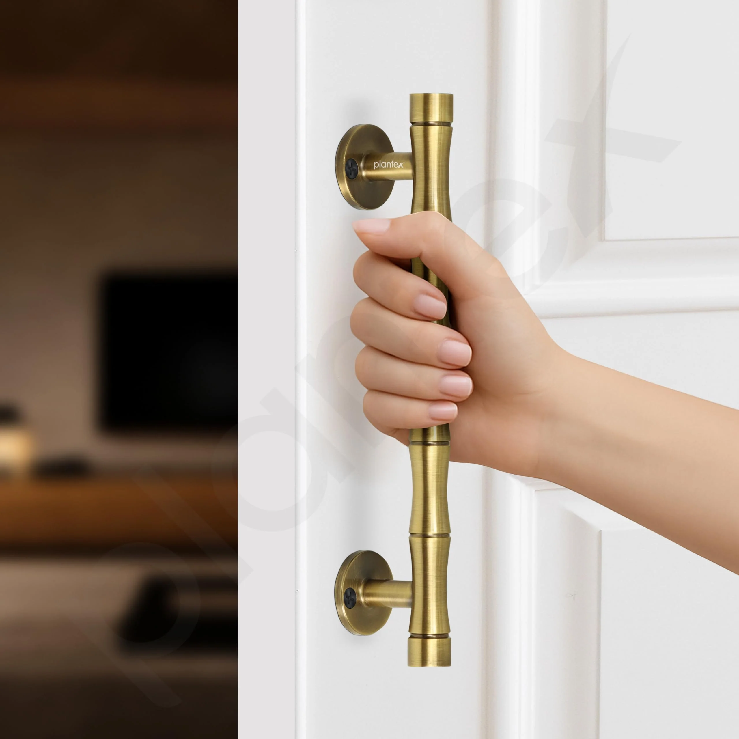 Plantex Door Handle/Stainless Steel Main Door Handle/8 Inch Pull-Push Handle/3 Years Warranty Pack of 1 (S-140, Brass Antique) - Image 4