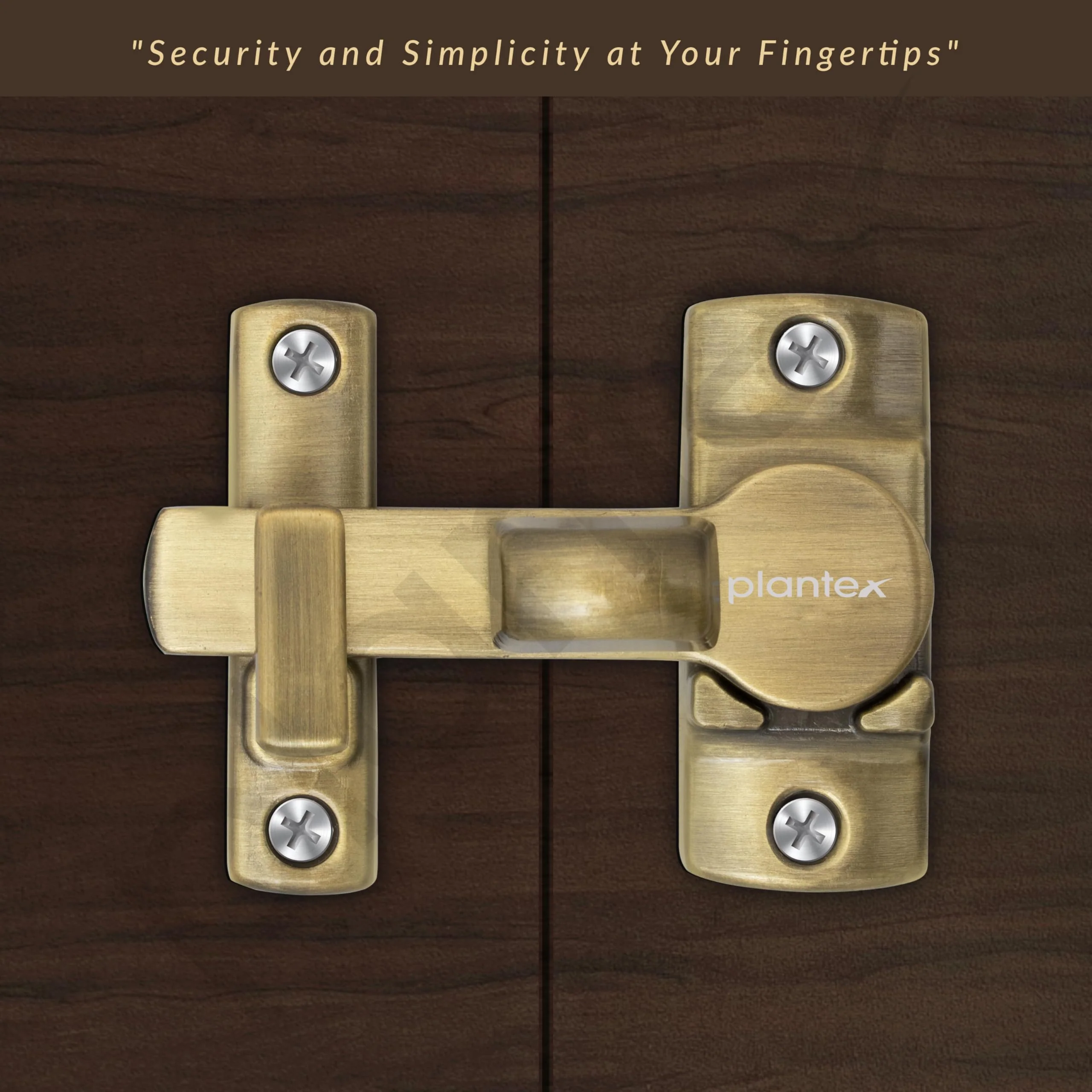 Plantex Door Lock Latch/Door Latch for Bathroom/Bedroom/Balcony/Wardrobe/Door Safety Lock/Flip Latch Lock for Door/Chitkani/Baby Latch for Bathroom/Door Stopper - (BrassAntique) - Image 7