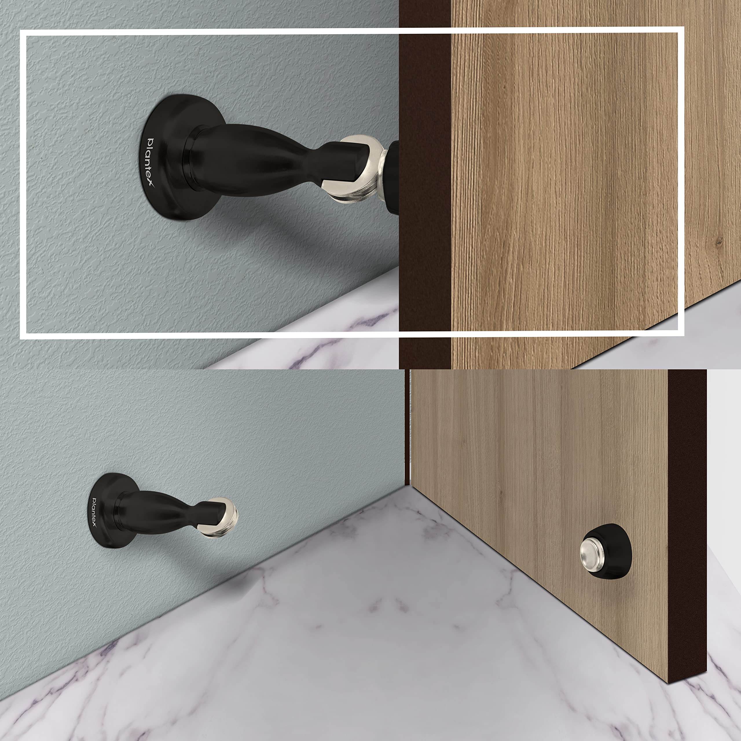 Plantex Door Magnet Stopper/Door Stopper with Door Magnetic/Door Stopper for Main Door/360 Degree Magnet Door - (4 Inch,Black) - Image 6