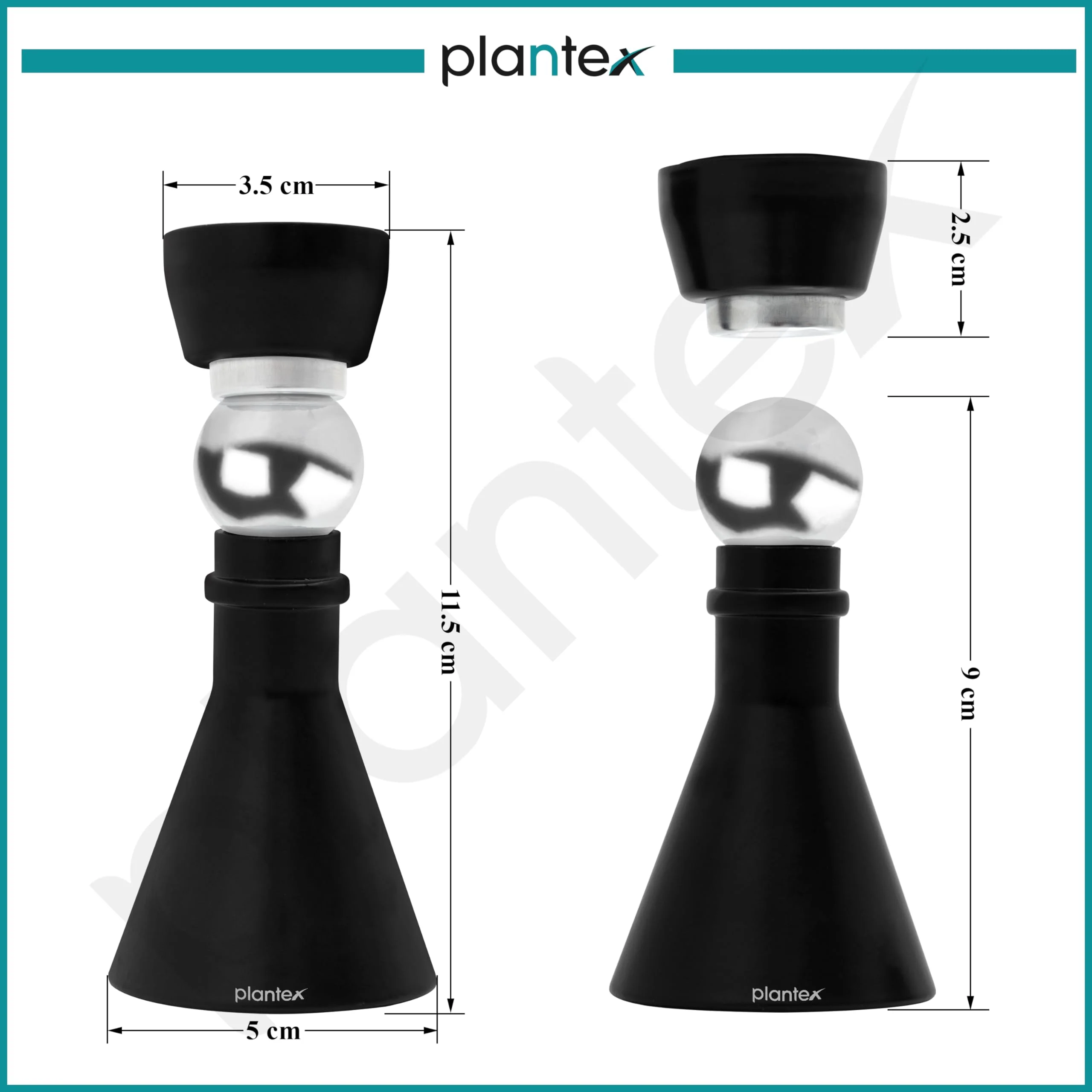 Plantex Door Stopper for Home/High Grade Stainless Steel Door Catcher/5 Inch Door Magnet Stopper/360 Degree Angle Door Magnet for Home/Office/Hotel - (Black) - Image 3