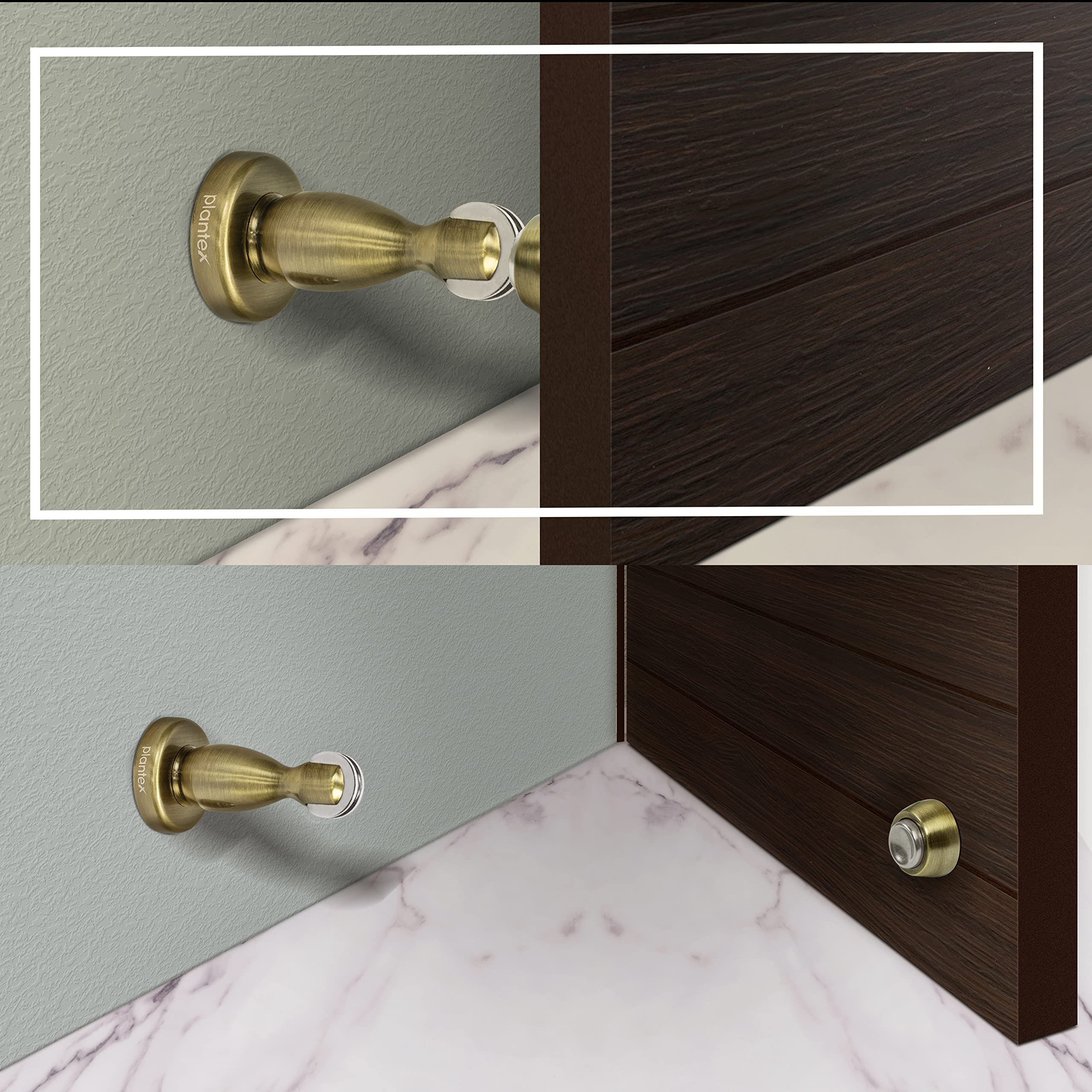 Plantex Door Stopper Magnetic/Gate Stopper for Main Door/360 Degree Magnet Door Catcher/Door Stopper for Home - (4 Inch,Brass Antique) - Image 6