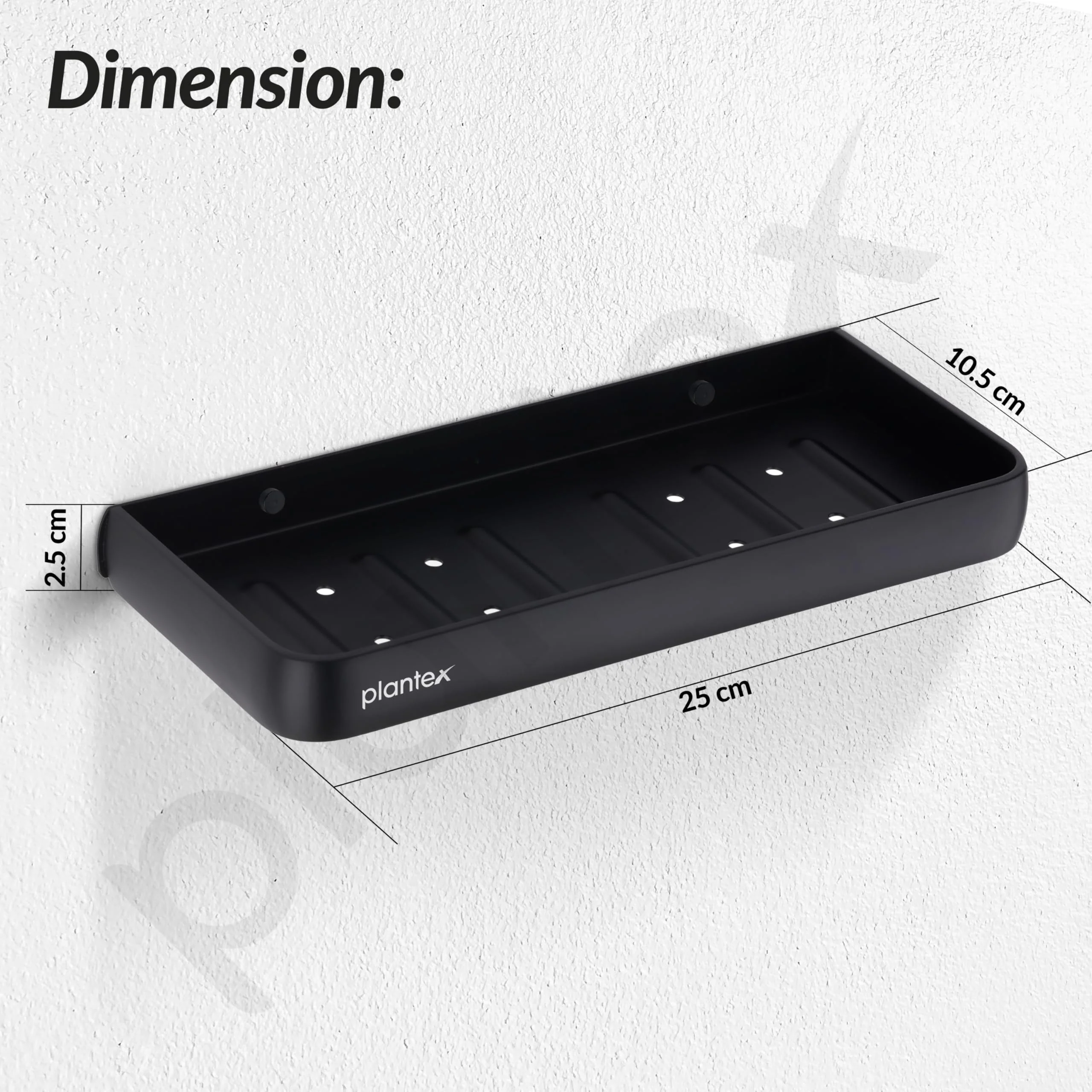 Plantex Double Soap Holder for Bathroom/Dual Soap Case/Soap Stand/Bathroom Accessories - Pack of 1 (1503, Black) - Image 3