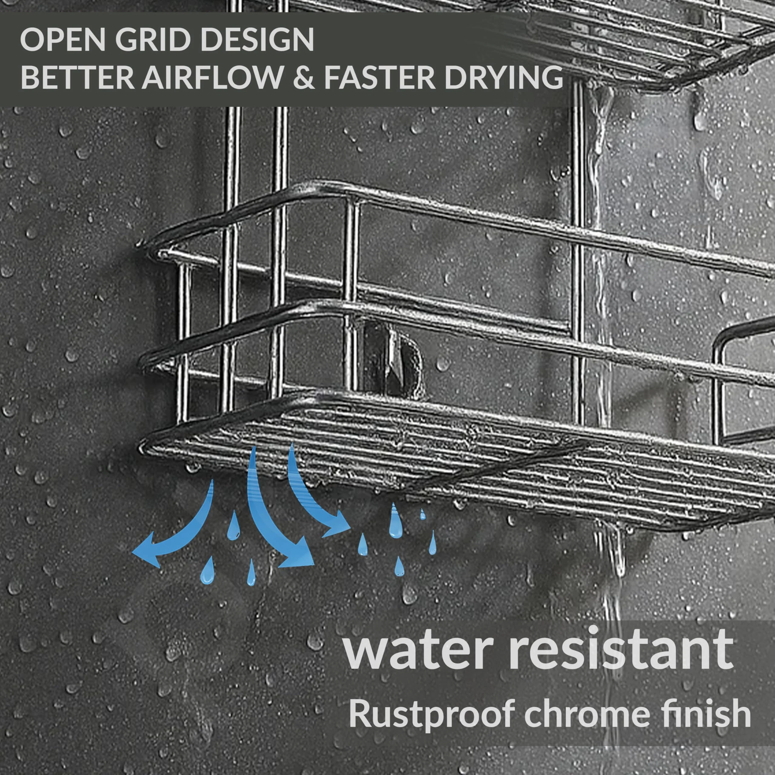 Plantex Drill Free Stainless Steel Multipurpose Detergent Holder/Under The Sink Detergent Rack/Wall Mounted Detergent Holder/Bathroom Rack/Shelf/Bathroom Accessories (Chrome) - Image 3