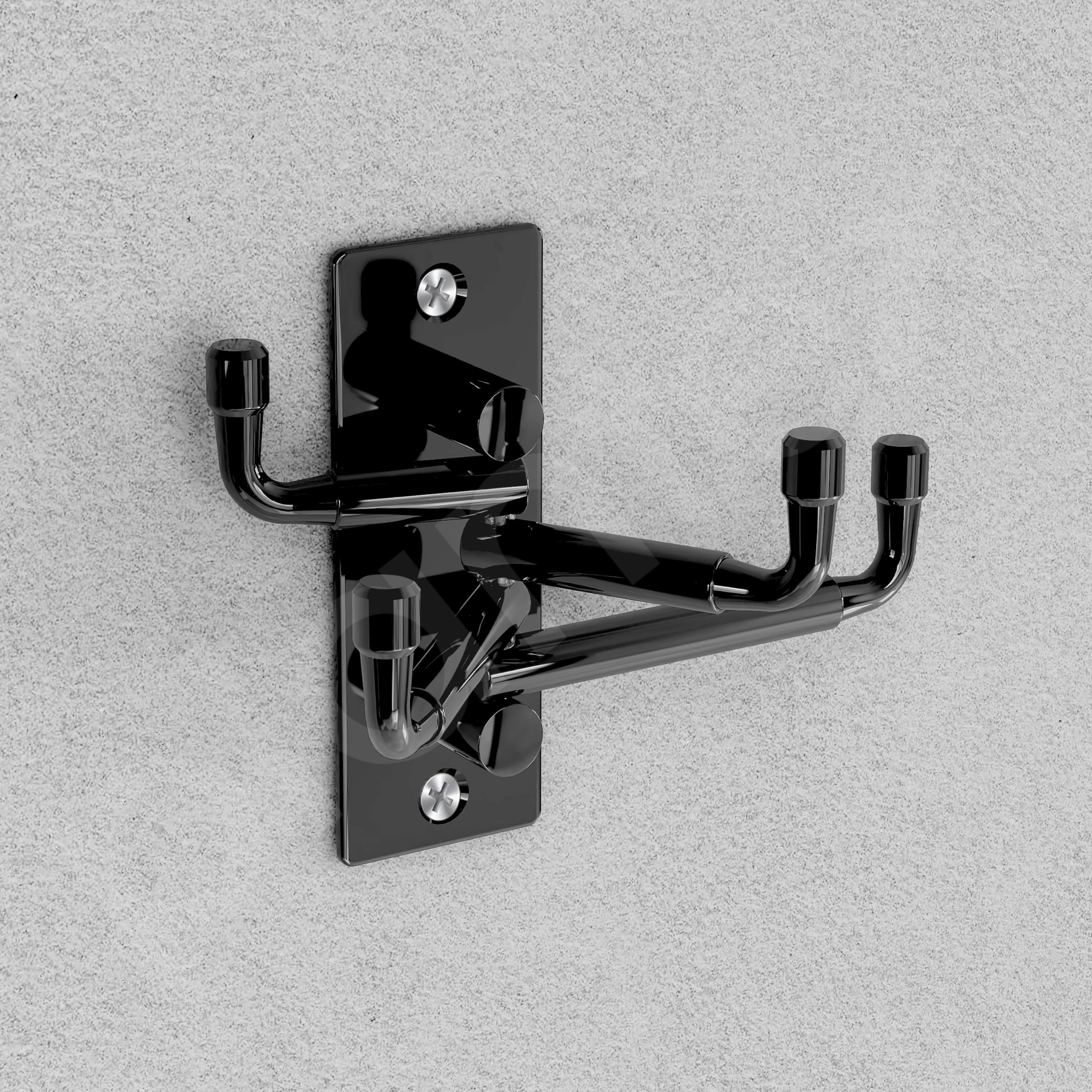 Plantex Flexible 4 Pin Stainless Steel Wall Hooks/Robe Hooks for Bathroom/Wall Hooks for Hanging Strong/Cloth Hanger - (Glossy Black) - Image 7