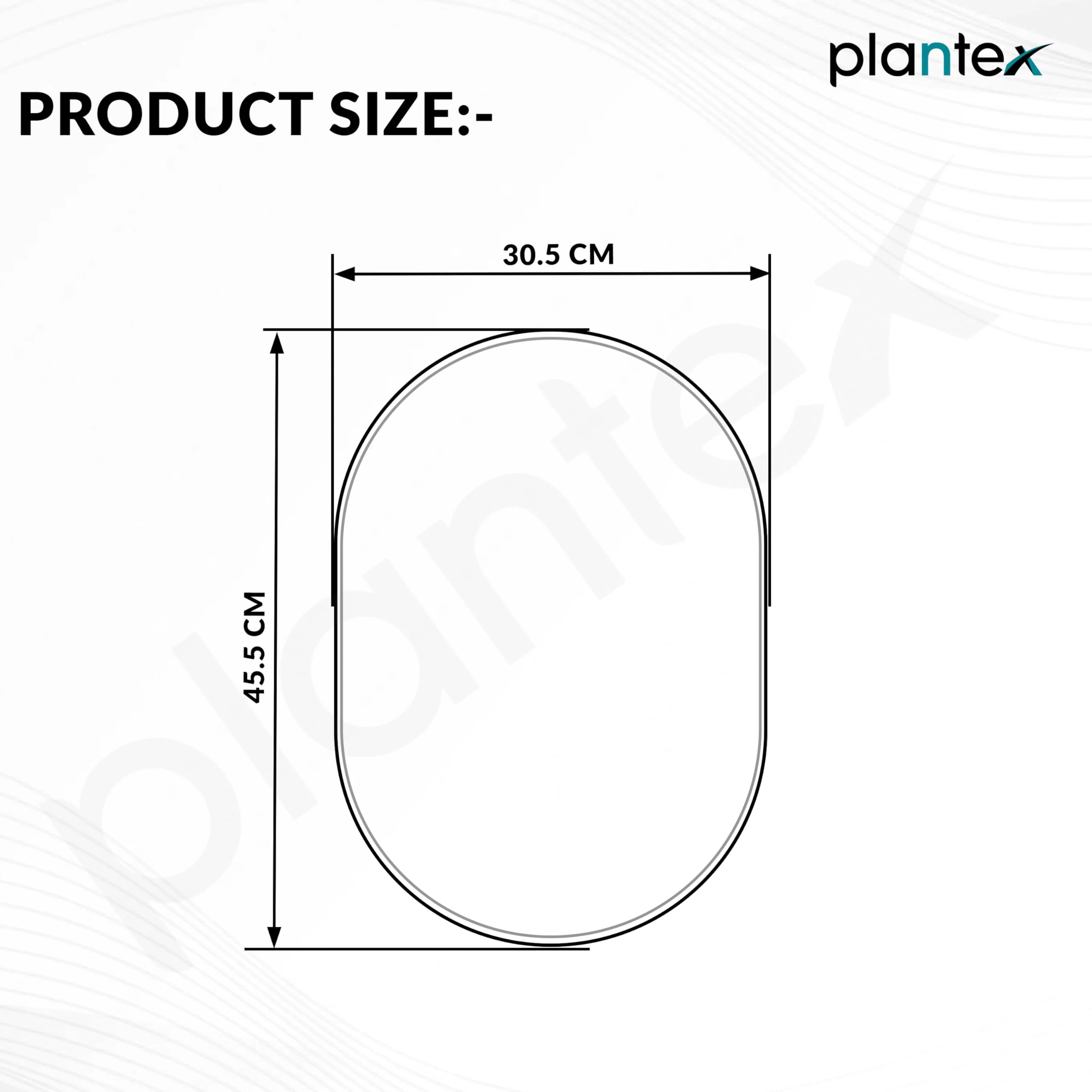 Plantex Frameless Capsule Mirror for Wall/Mirror with Beveled Smooth Edges/Mirror for Bathroom/Dressing Room/Living Room/Bedroom/Entryway - (18x12 Inch) - Image 3