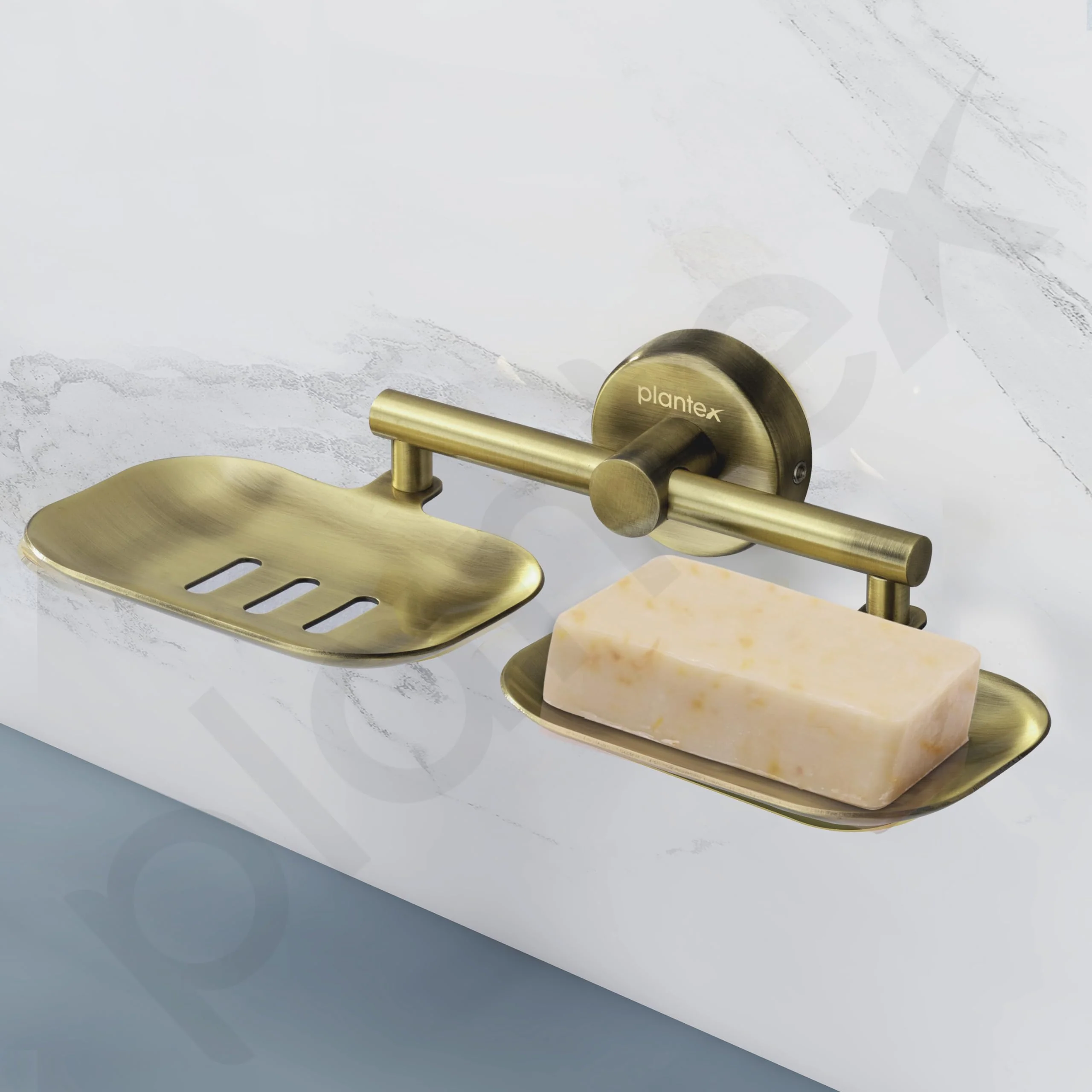 Plantex Galaxy 304 Grade Stainless Steel Rectangular Double Soap Holder for Bathroom/Soap Stand/Soap Holder/Soap Storage/Bathroom Accessories – (Brass Antique) - Image 5
