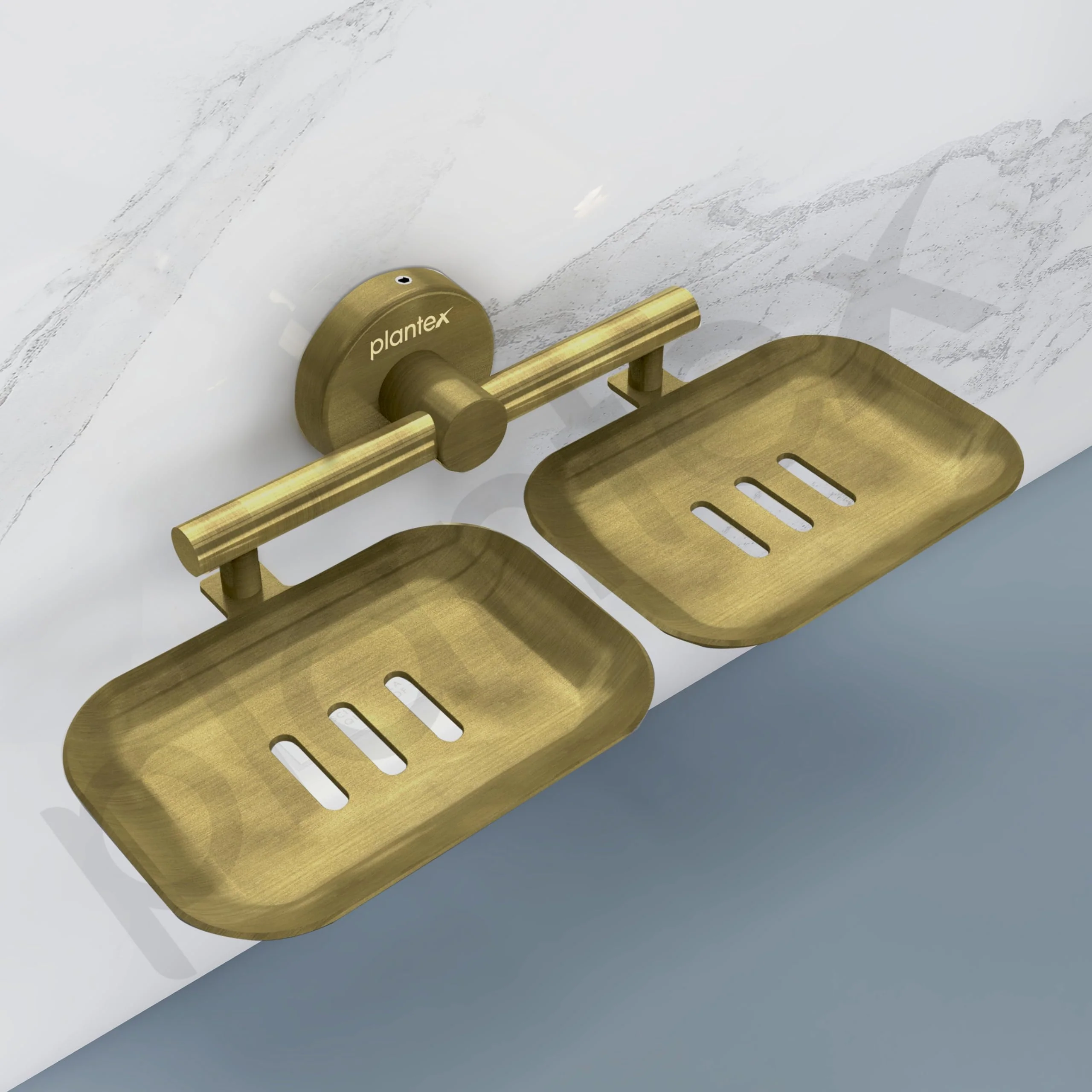 Plantex Galaxy 304 Grade Stainless Steel Rectangular Double Soap Holder for Bathroom/Soap Stand/Soap Holder/Soap Storage/Bathroom Accessories – (Brass Antique) - Image 7
