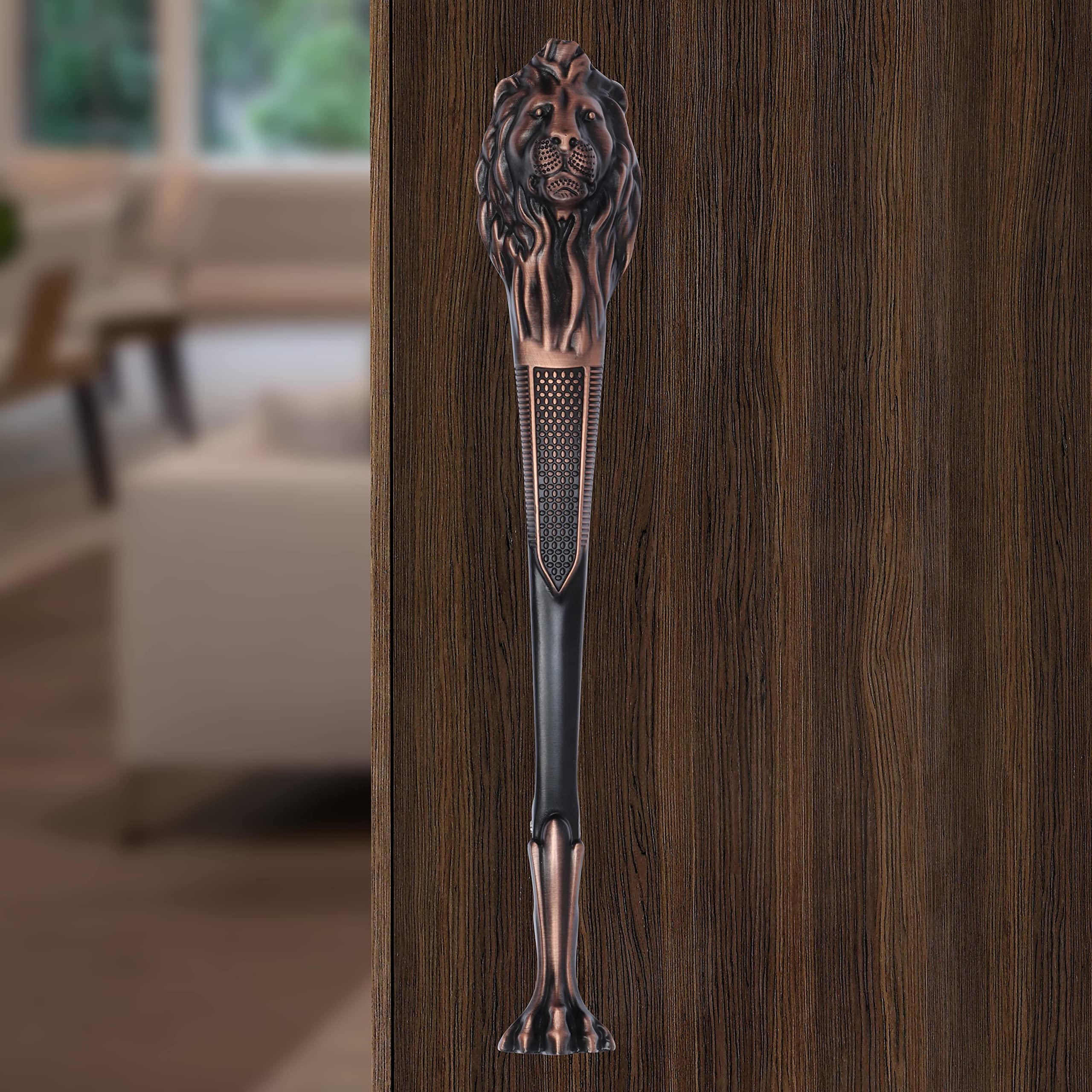 Plantex Heavy Duty Door Handle/12-Inches Lion Shape Main Door Handle/Pull Handle/Door & Home Decor - Pack Of 1 (283-Copper Antique Finish) - Image 4