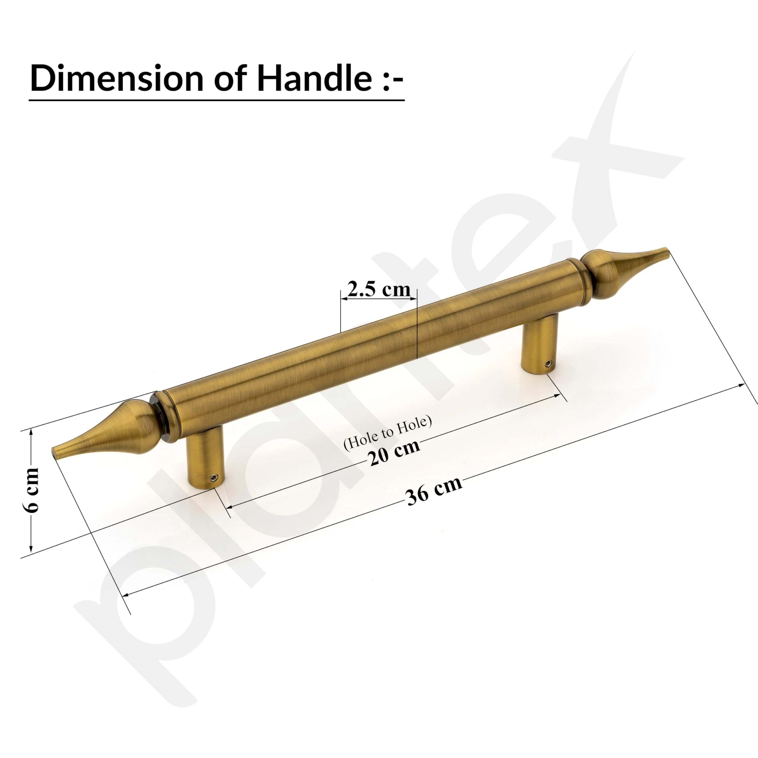 Plantex Heavy Duty Door Handle/14 Inch Main Door Handle/Pull-Push Door Handle/Door & Home Decor - Pack of 2 (Brass Antique) - 3 Years Warranty, Pull Handle - Image 3