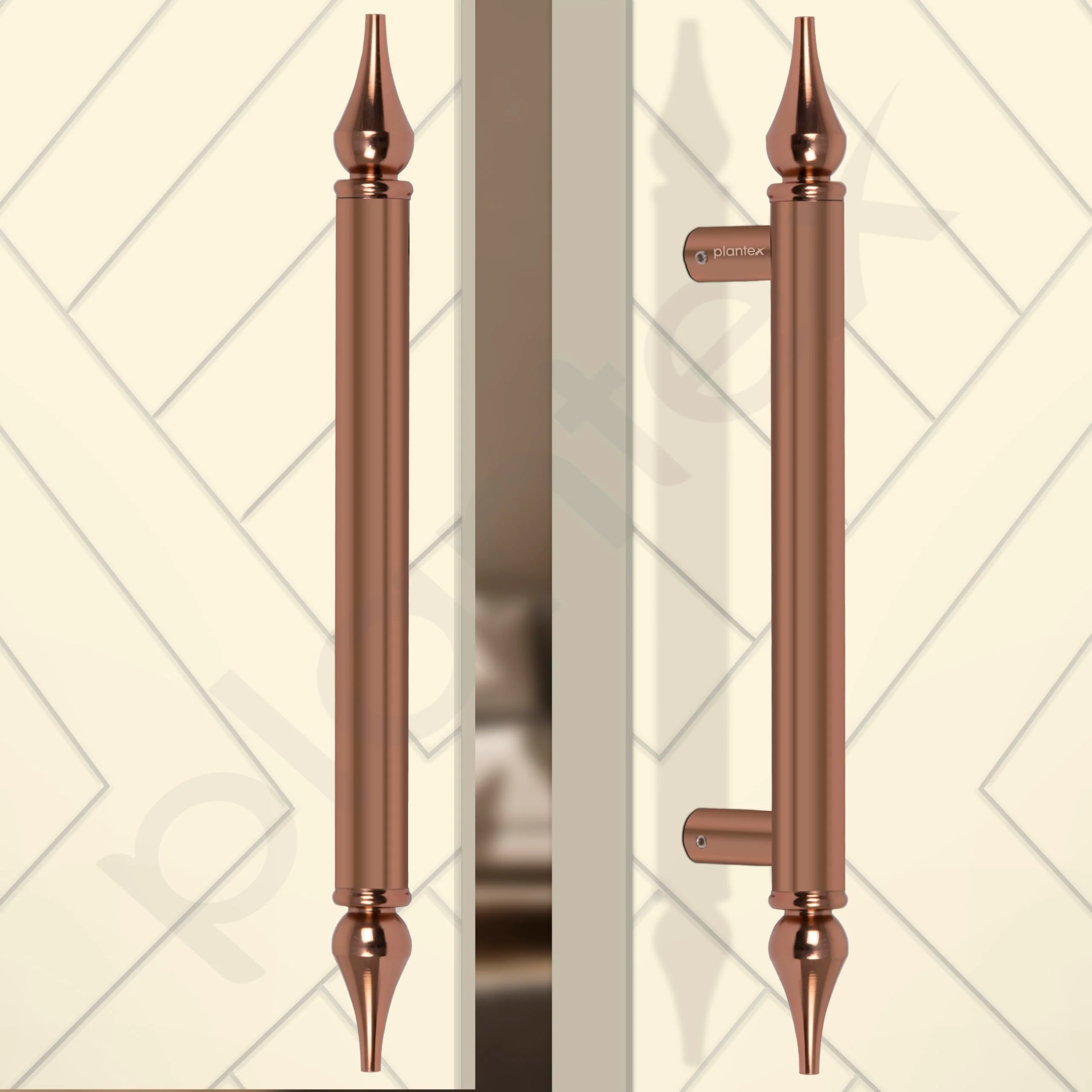 Plantex Heavy Duty Door Handle/14 Inch Main Door Handle/Pull-Push Door Handle/Door & Home Decor - Pack of 2 (Rose Gold) Pull Handle - Image 6