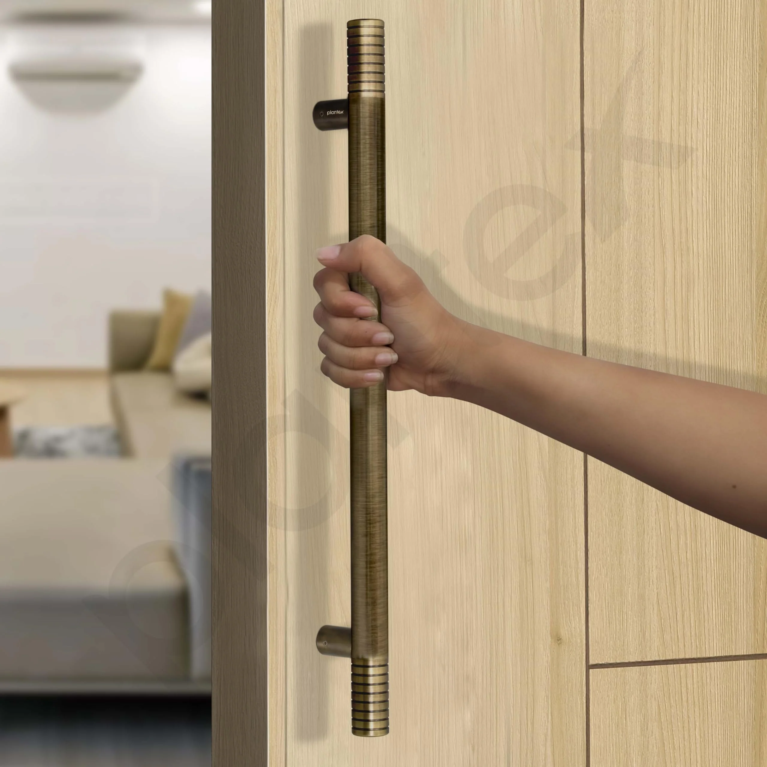 Plantex Heavy Duty Door Handle/Door & Home Decor/24 inch Main Door Handle/Door Pull-Push Handle - Pack of 1 (Brass Antique) - 3 Years Warranty - Image 5