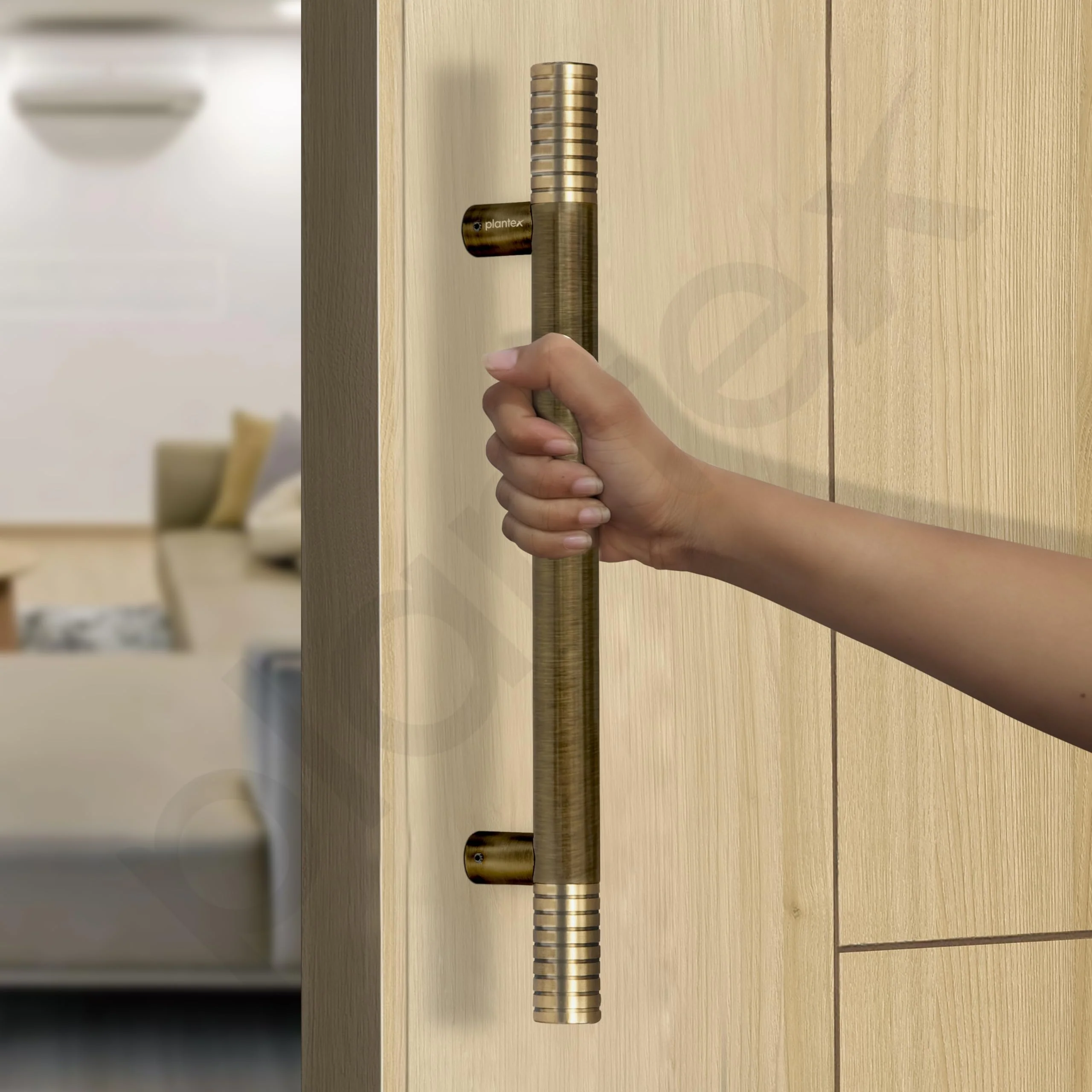 Plantex Heavy Duty Door Handle for Main Door/Door & Home Decor/18-inches Main Door Handle/Door Pull Push Handle - Pack of 1 (231-Brass Antique Finish) - 3 Years Warranty - Image 5