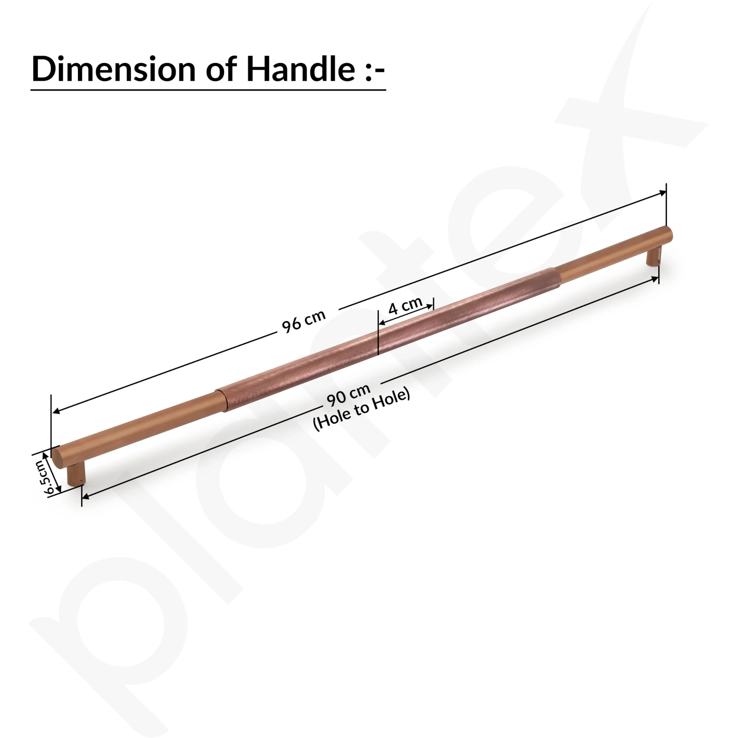 Plantex Heavy Duty Door Handle/Door & Home Decor/36 inch Main Door Handle/Door Pull-Push Handle - Pack of 1 (PVD Rose Gold) - Image 2