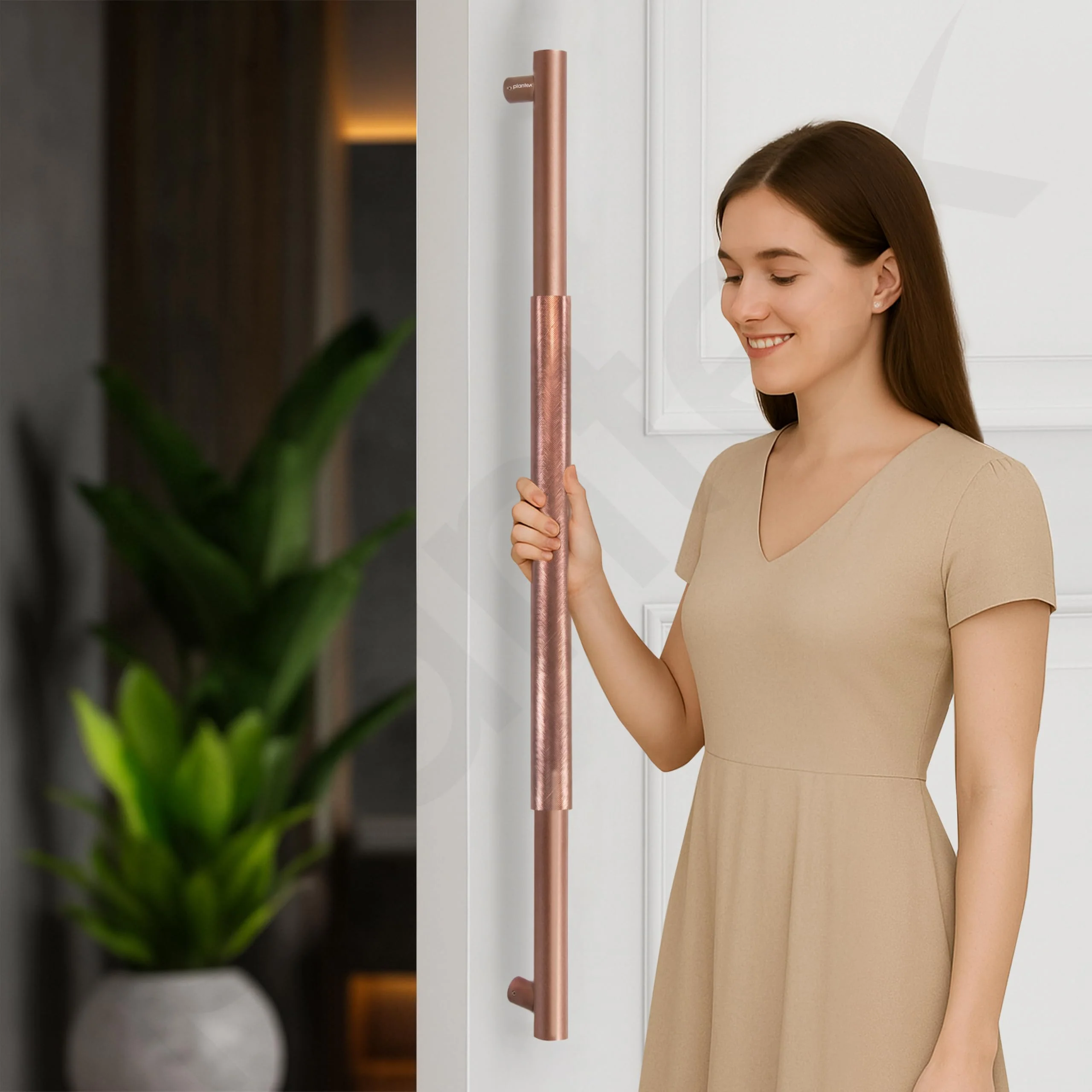 Plantex Heavy Duty Door Handle/Door & Home Decor/36 inch Main Door Handle/Door Pull-Push Handle - Pack of 1 (PVD Rose Gold) - Image 4