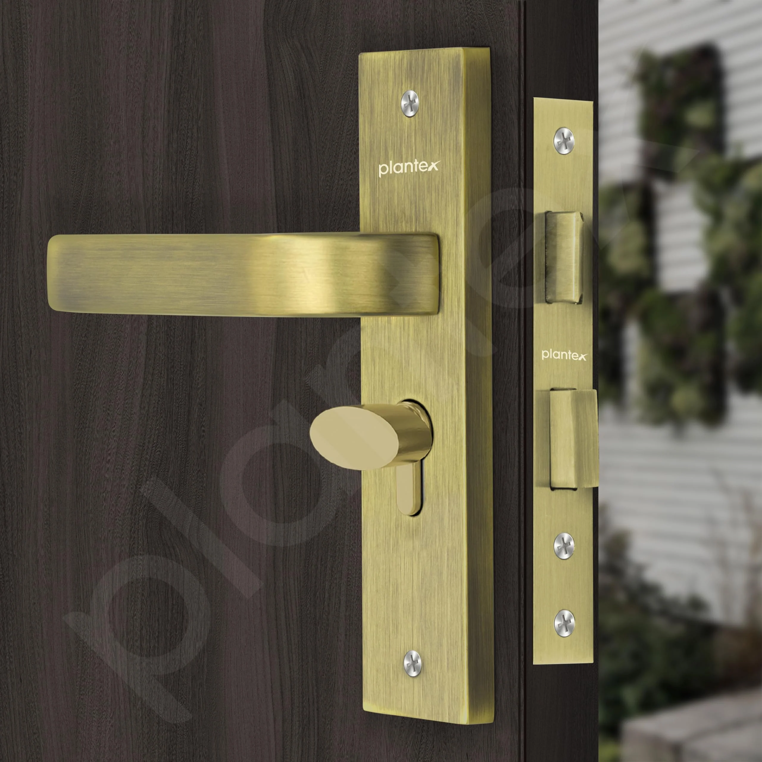 Plantex Heavy-Duty Door Lock Set - Main Door Lock Handle Set/ 6-Lever Lock Mechanism with 3 Years of Warranty/Mortise Lock with 3 Keys, Brass Lock Body & Cylinder(8107 - Brass Antique) - Image 7