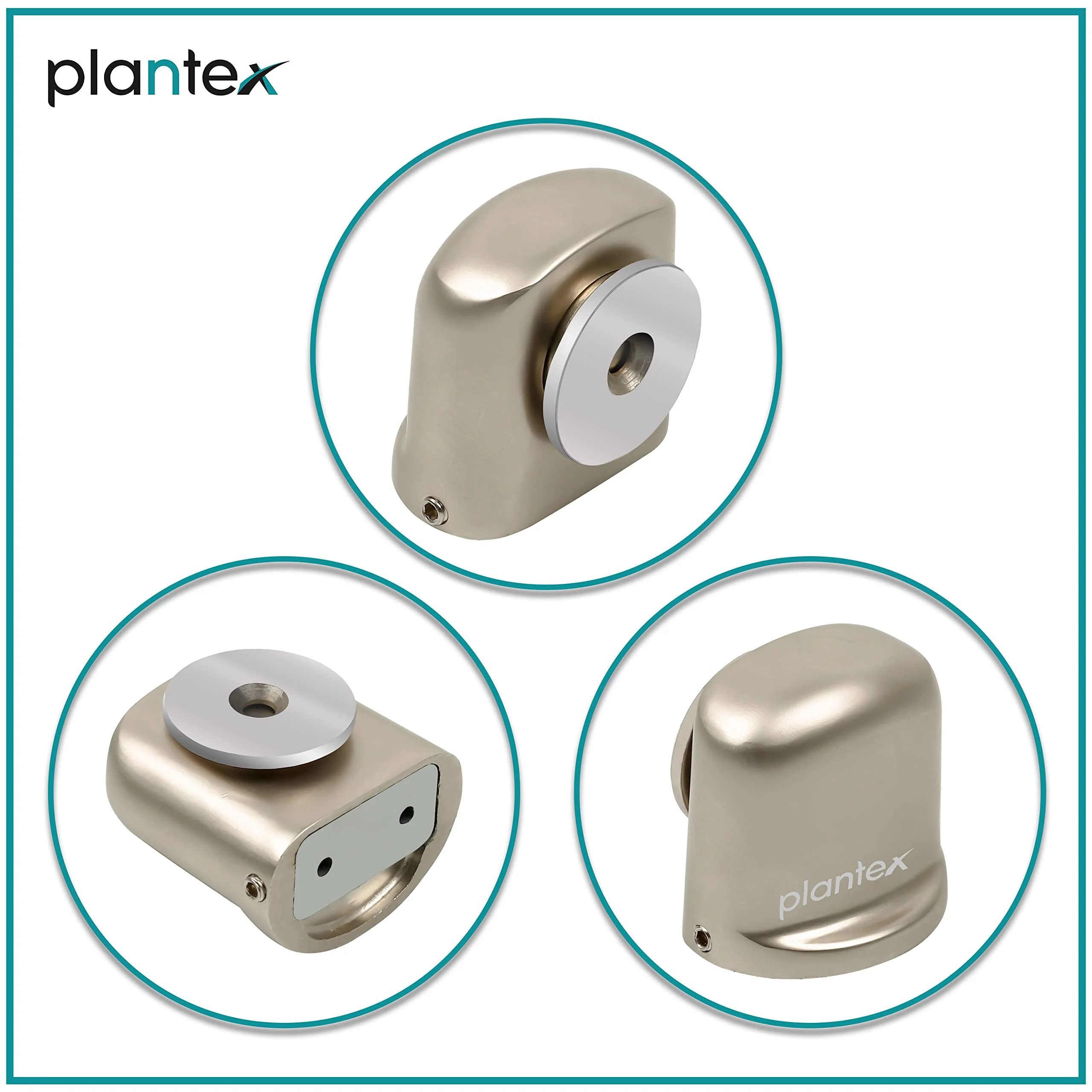 Plantex Heavy Duty Door Magnet Stopper/Door Catch Holder for Home/Office/Hotel, Floor Mounted Soft-Catcher to Hold Wooden/Glass/PVC Door - (193 - Satin Matt) - Image 6