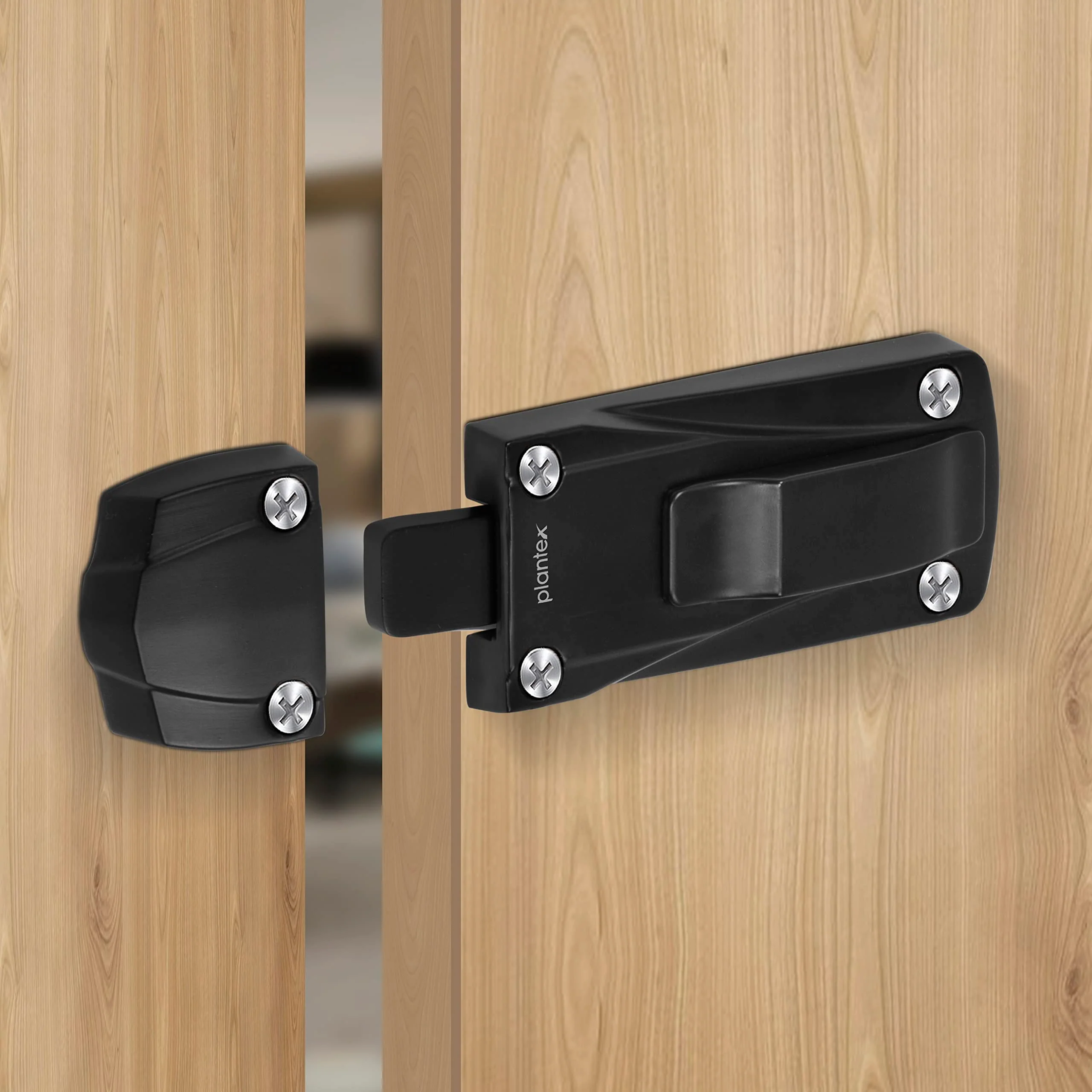 Plantex Heavy Duty Door Stopper/Door Latch for Main Door/Door Lock Latch for Home and Office Doors - Pack of 1 (205 - Black) - Image 5