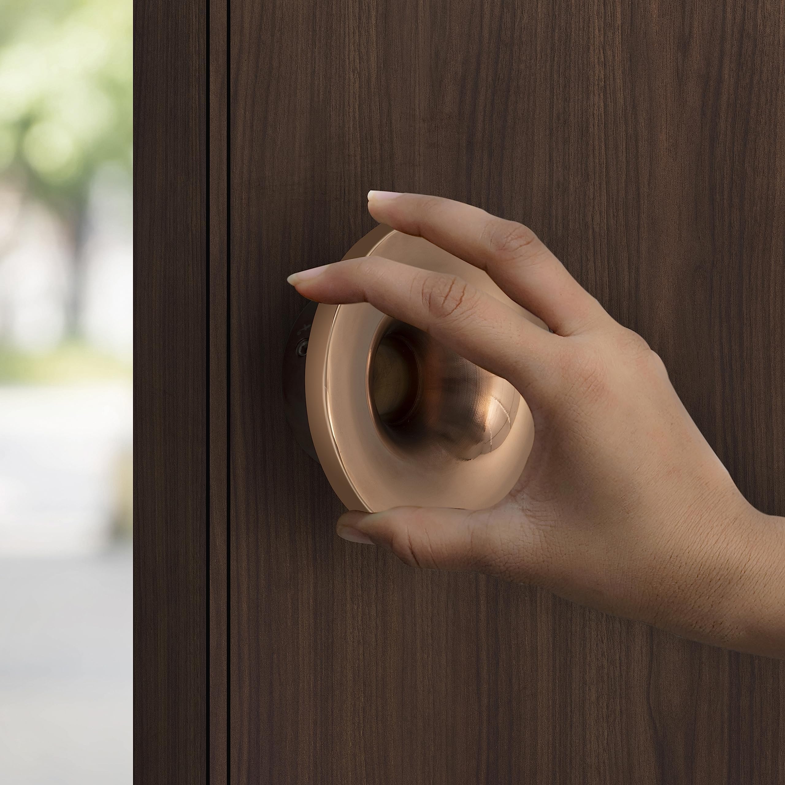 Plantex Heavy Duty Glass Door Handle/100 mm Main Glass Door Knob Handle/Pull-Push Knob for Glass Door Handle - Pack of 1 (PVD Rose Gold) - Image 4