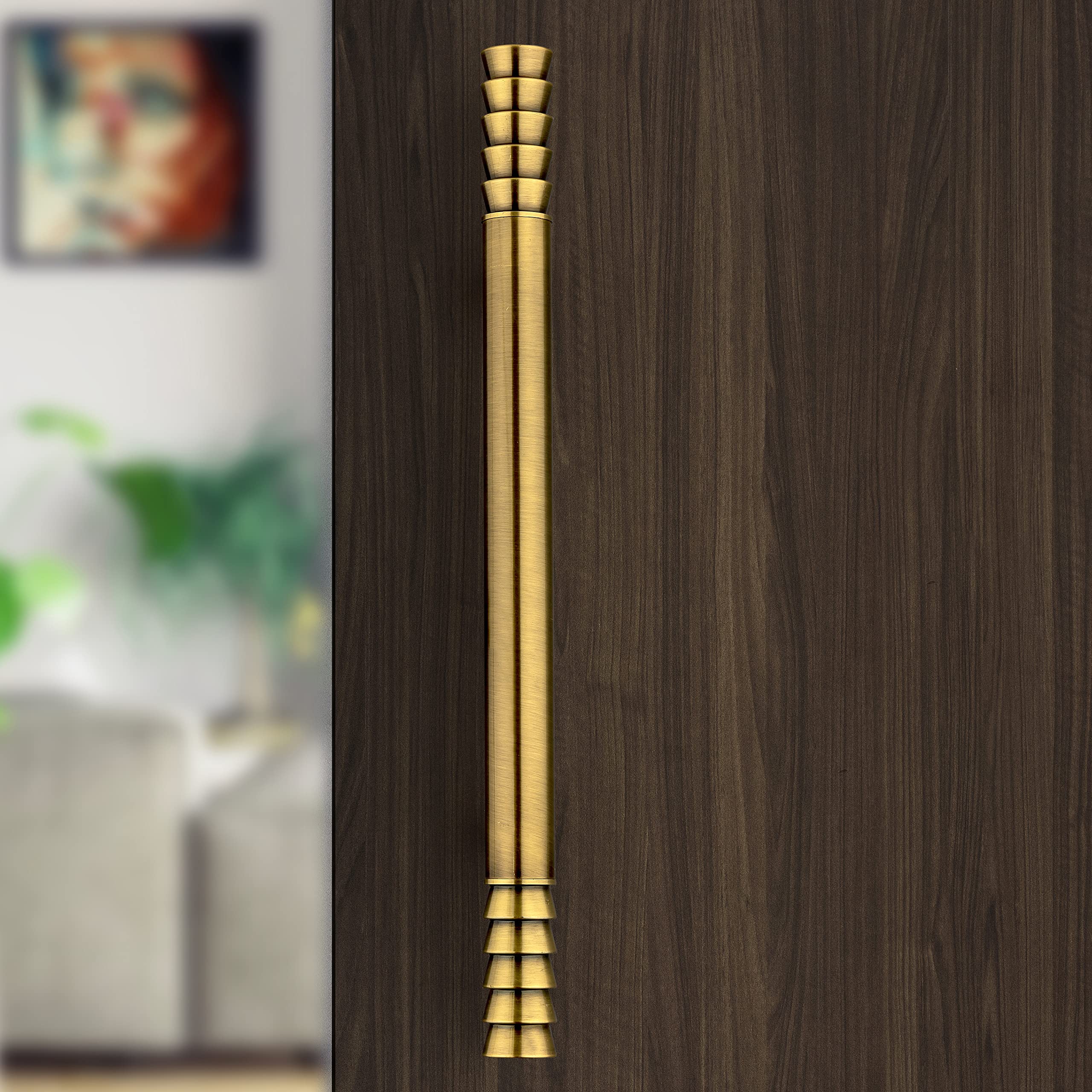 Plantex Heavy-Duty Golden Lotus 14 Inch Main Door Handle for Home/Glass & Wooden Door/Pull-Push Handle for Home/3 Years Warranty Pack of 1 (Brass Antique) - Image 6