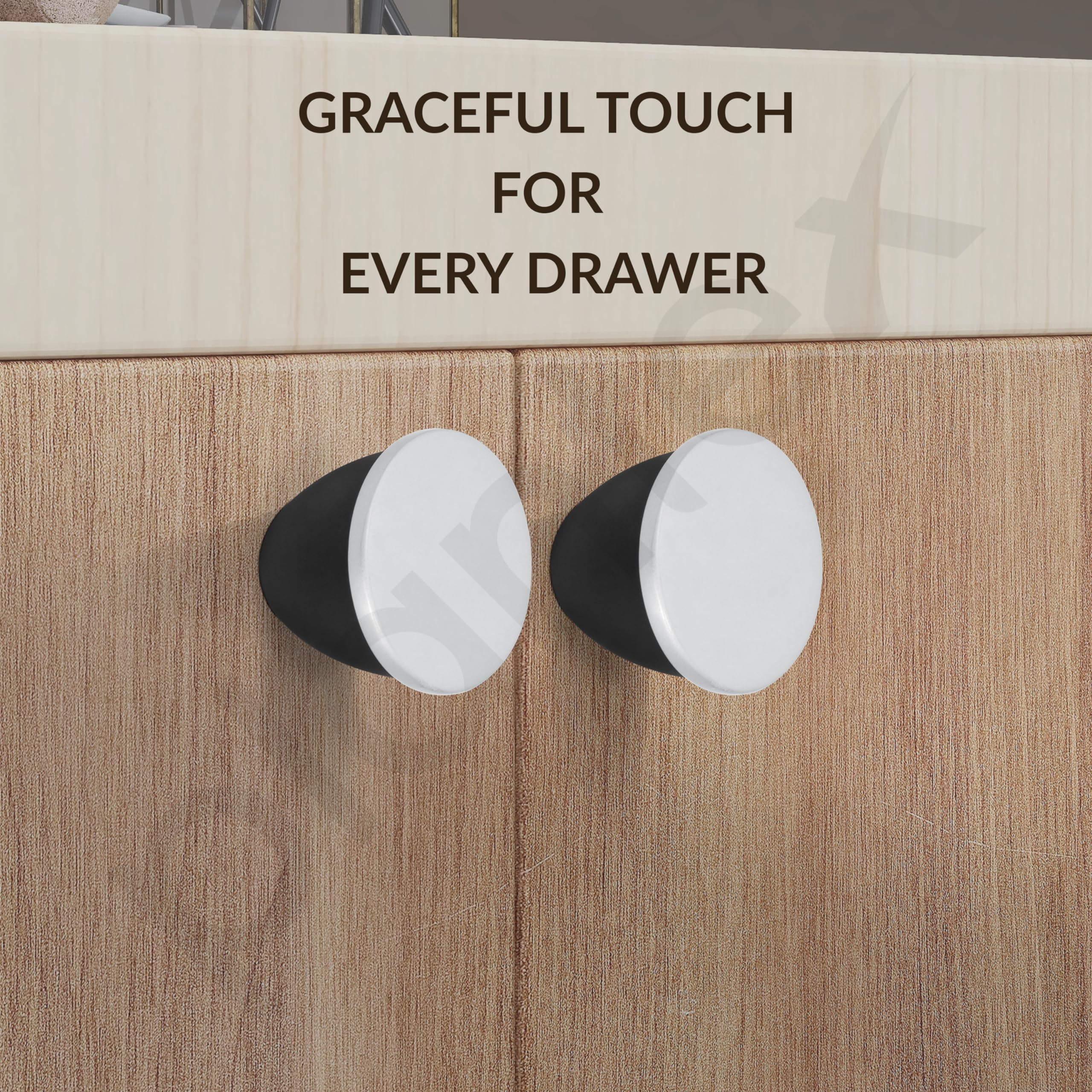 Plantex Heavy Duty Knob for Drawer/Cabinet/Pull and Push for Drawer Home/Office Pack of 1 (Black Nickel Matt) - Image 5