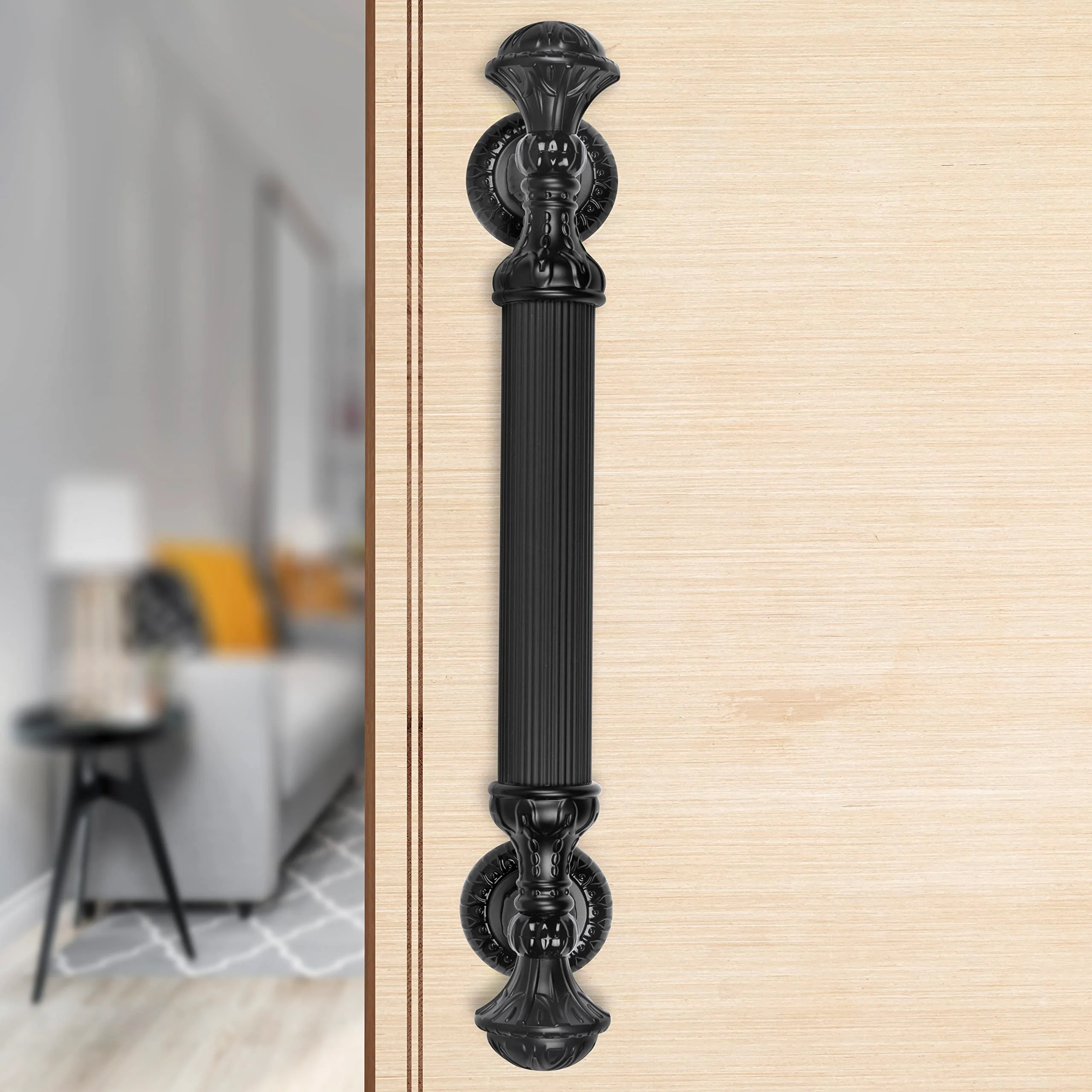 Plantex Heavy Duty Main Door Handle - 15-Inch Pull Push Handle for Home Decor - Pack of 1 (320-Black Finish) - 3 Years Warranty - Image 5