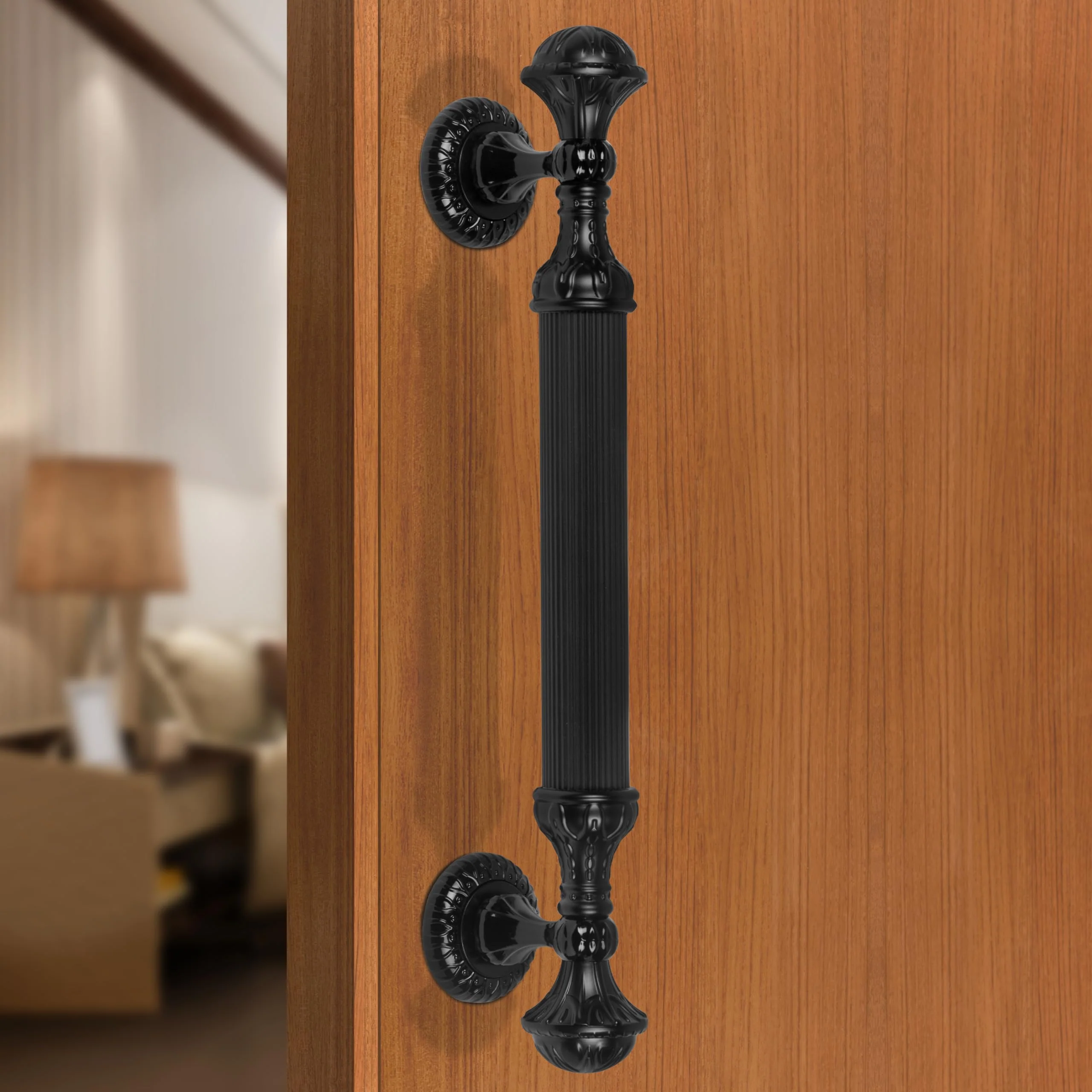 Plantex Heavy Duty Main Door Handle - 15-Inch Pull Push Handle for Home Decor - Pack of 1 (320-Black Finish) - 3 Years Warranty - Image 6