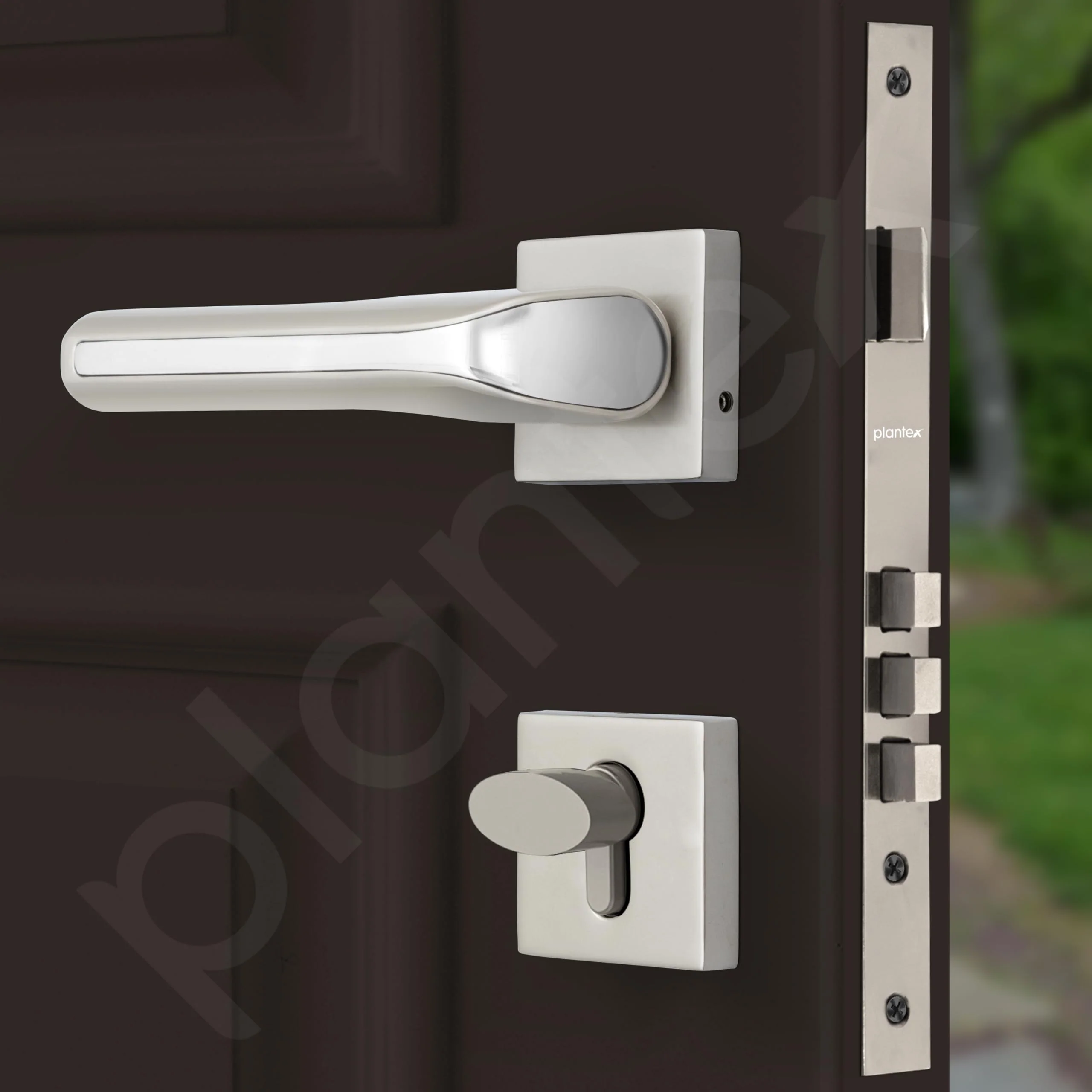 Plantex Heavy-Duty Door Lock – Main Door Lock Set with 3 Keys/Mortise Door Locks for Home/Office/Hotel – (7072-Satin White & Chrome) - Image 4
