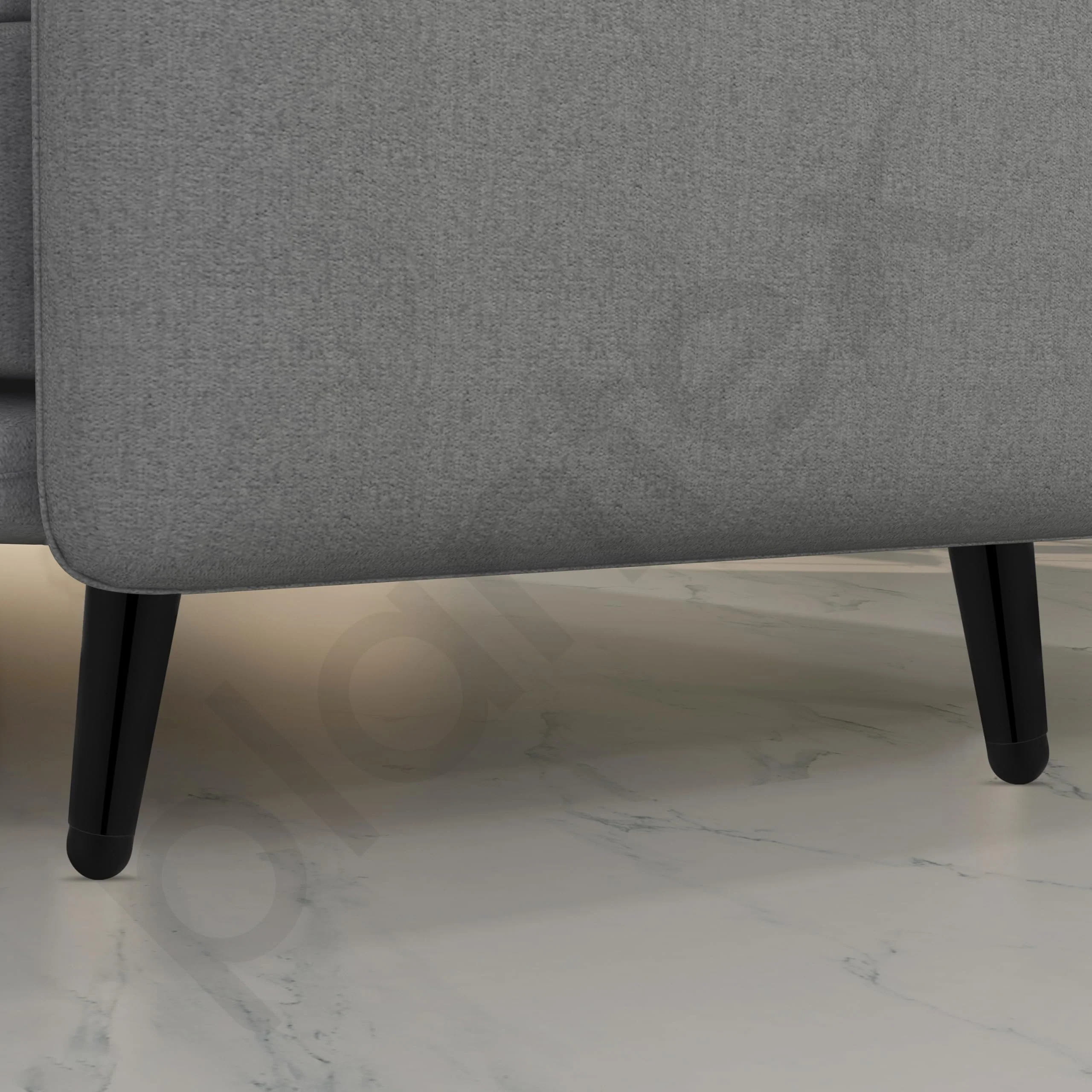 Plantex Heavy Duty Round 4 inch Spare Sofa Legs for Bed Furniture/Sofa Legs for Furniture Fitting/Table Legs/Sofa Leg Set of 2 pcs (Black) - Image 2