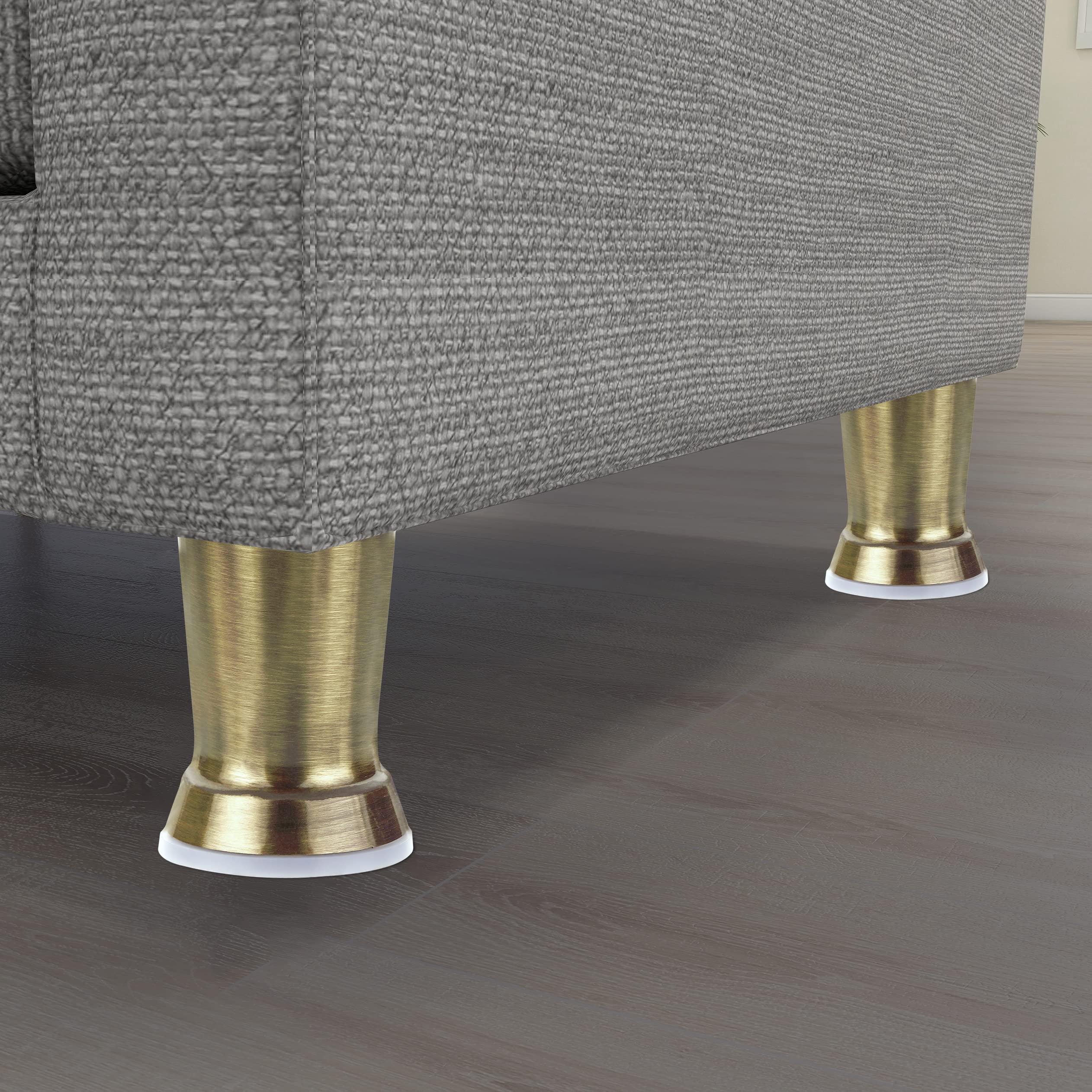 Plantex Heavy Duty Round 4 inch Spare Sofa Legs for Bed Furniture/Sofa Legs for Furniture Fitting/Table Legs/Sofa Leg Set of 2 pcs (Brass Antique) - Image 6