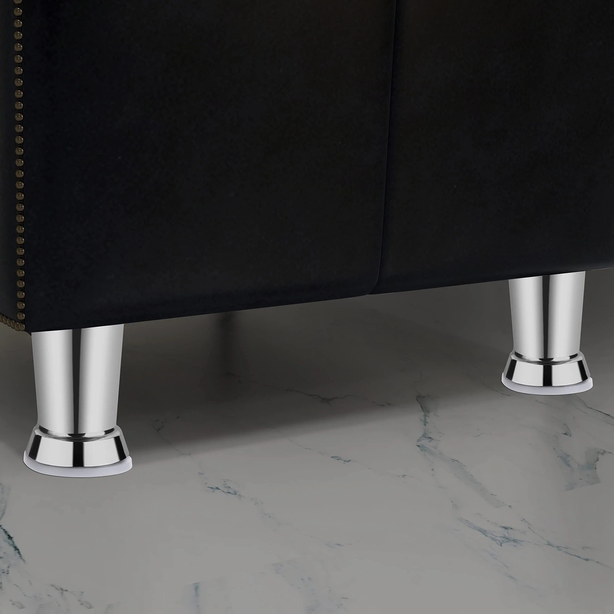 Plantex Heavy Duty Round 4 inch Spare Sofa Legs for Bed Furniture/Sofa Legs for Furniture Fitting/Table Legs/Sofa Leg Set of 2 pcs (Chrome) - Image 6