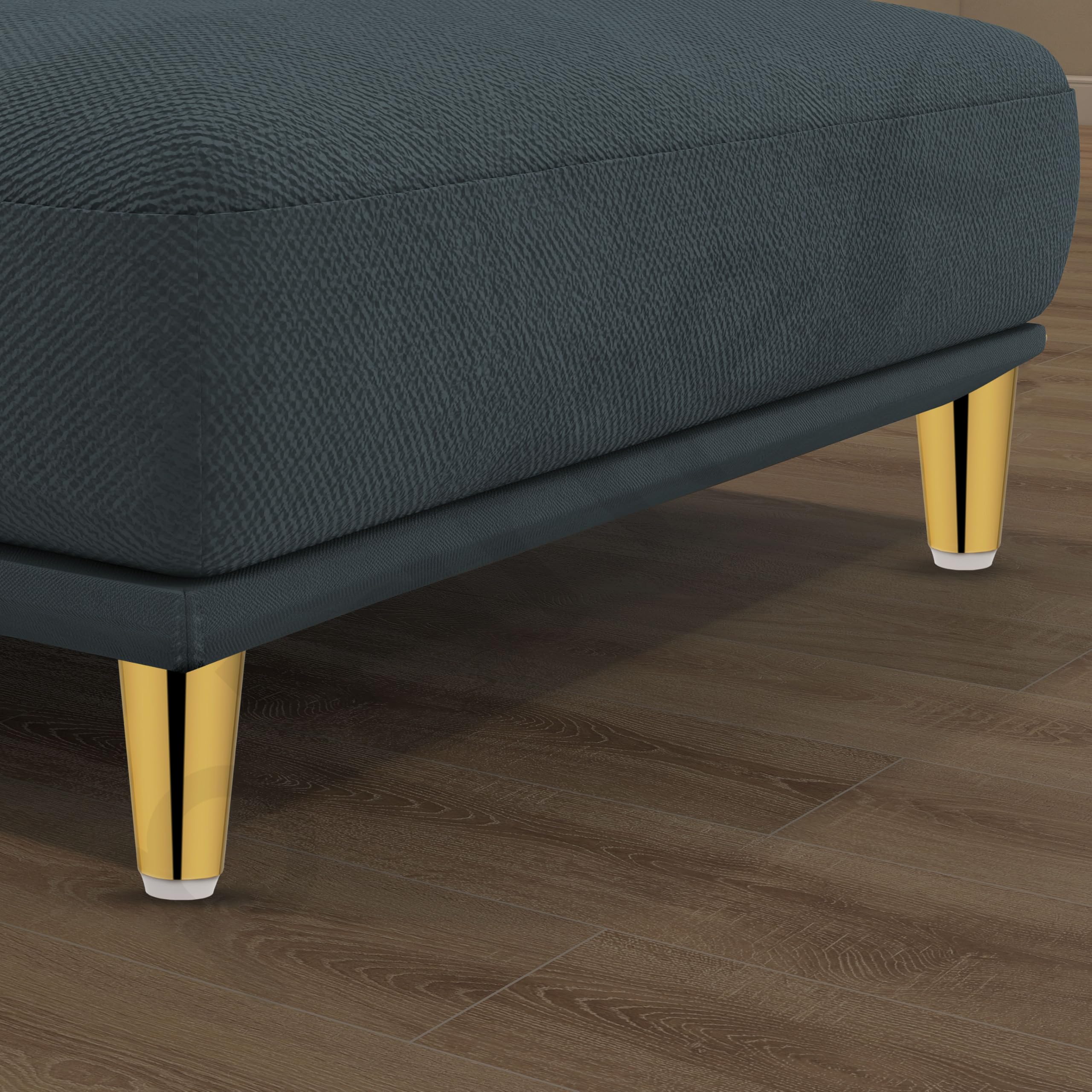 Plantex Heavy Duty Round 4 inch Spare Sofa Legs for Bed Furniture/Sofa Legs for Furniture Fitting/Table Legs/Sofa Leg Set of 2 pcs (Gold) - Image 2