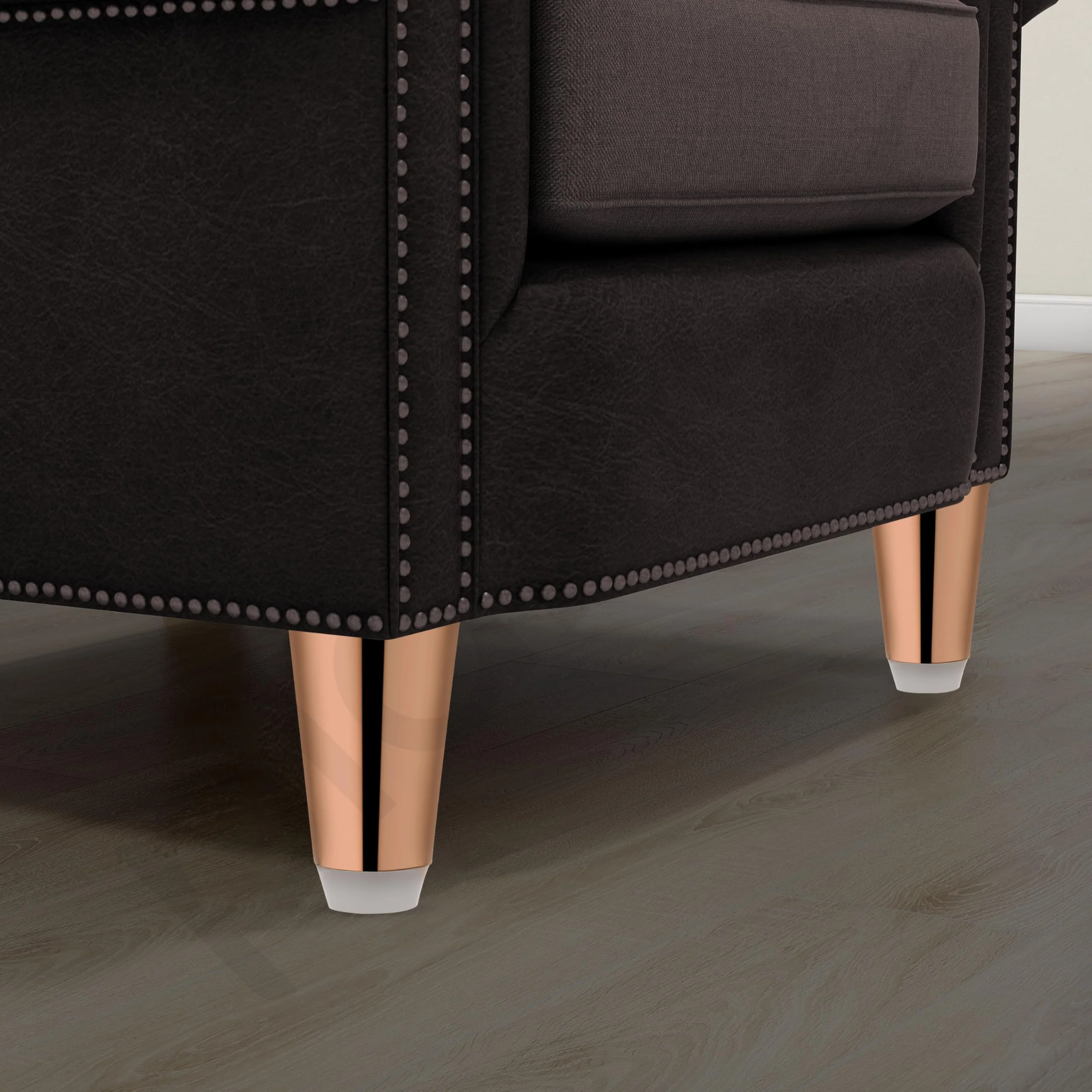 Plantex Heavy Duty Round 4 inch Spare Sofa Legs for Bed Furniture/Sofa Legs for Furniture Fitting/Table Legs/Sofa Leg Set of 2 pcs (Rose Gold) - Image 2
