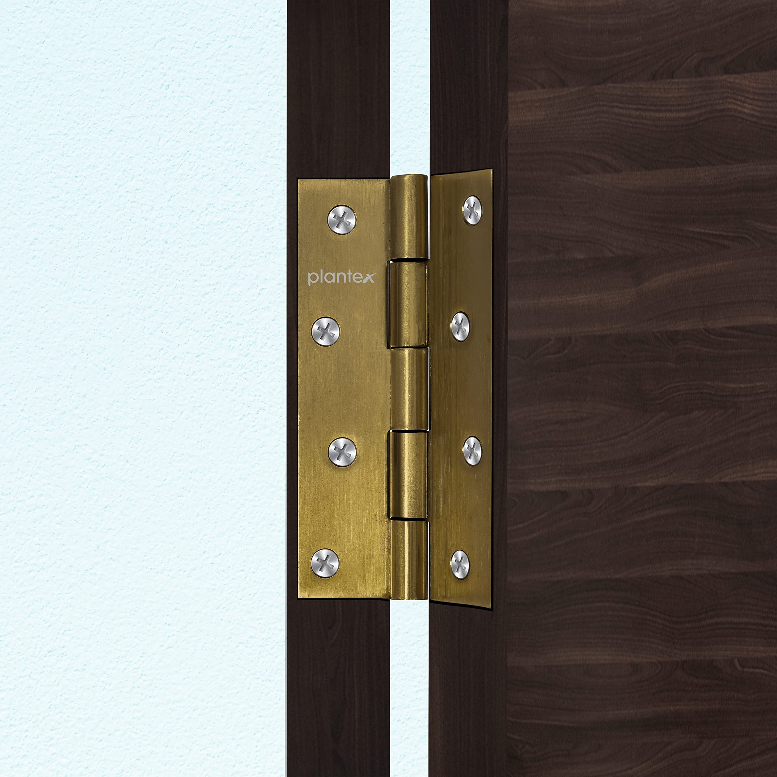 Plantex Heavy Duty Stainless Steel Door Butt Hinges 5 inch x 12 Gauge/2.5 mm Thickness Home/Office/Hotel for Main Door/Bedroom/Kitchen/Bathroom - Pack of 12 (Brass Antique) - Image 2