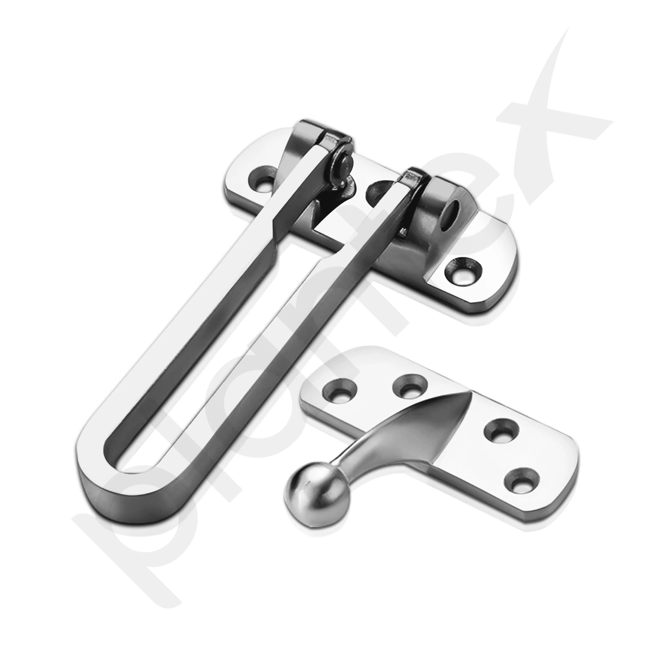 Plantex Heavy Duty Swing Bar Lock/Door Safety Guard with High Security Auxiliary Lock for Home/Office/Hotel – (SH-42, Silver, Chrome Finish) - Image 6