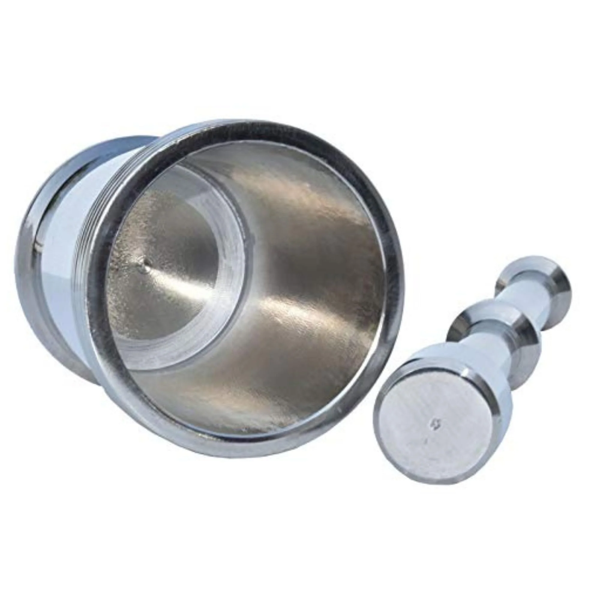 Plantex Heavy Stainless Steel Khalbatta/Mortar & Pestle Set/Okli Musal/Khal/Okli/Imam Dasta for Kitchen - Size 3(Dia: 8, H: 8 cm) - Image 4