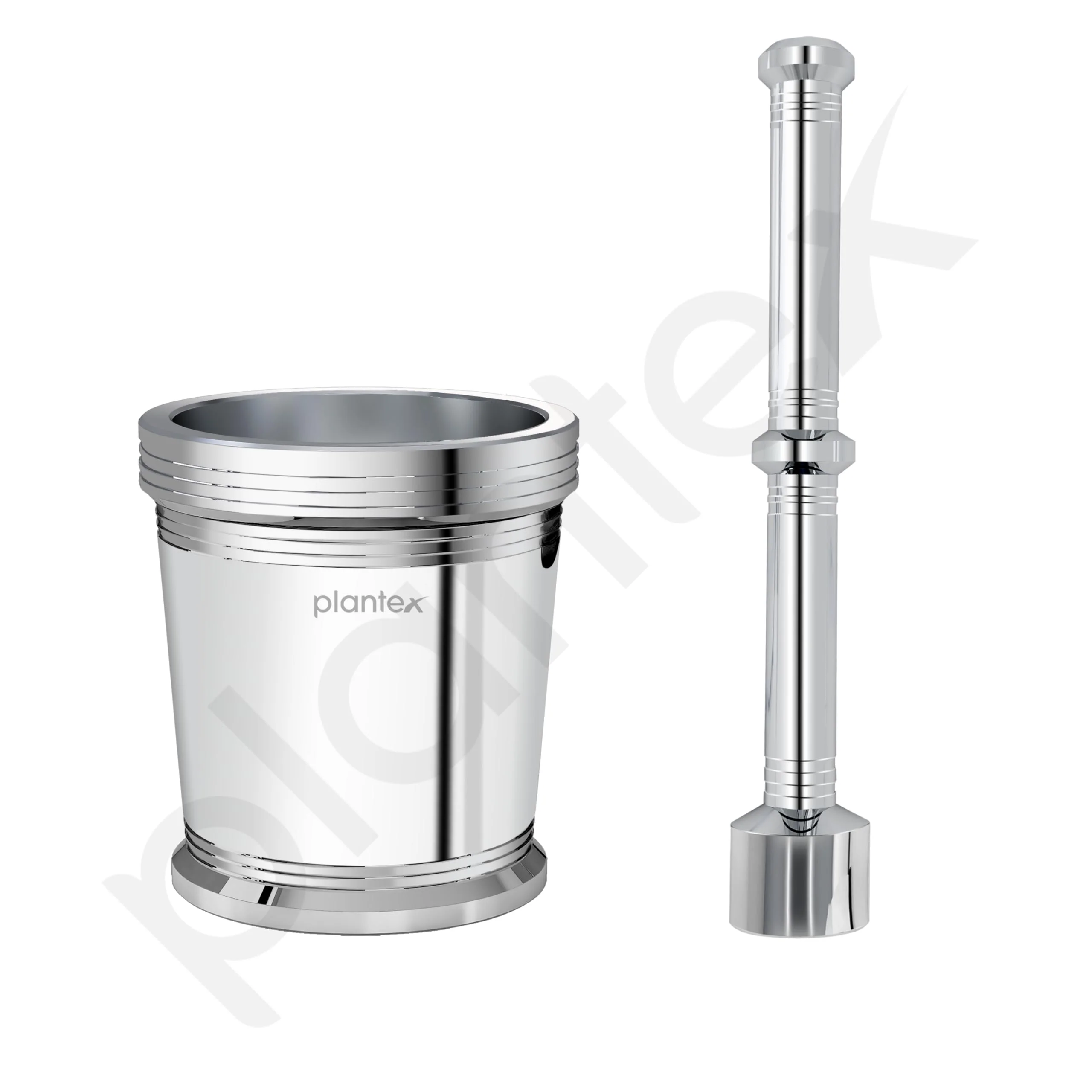 Plantex Heavy Stainless Steel Khalbatta/Mortar & Pestle Set/Okli Musal/Khal/Okli/Imam Dasta for Kitchen - Size 3(Dia: 8, H: 8 cm) - Image 7
