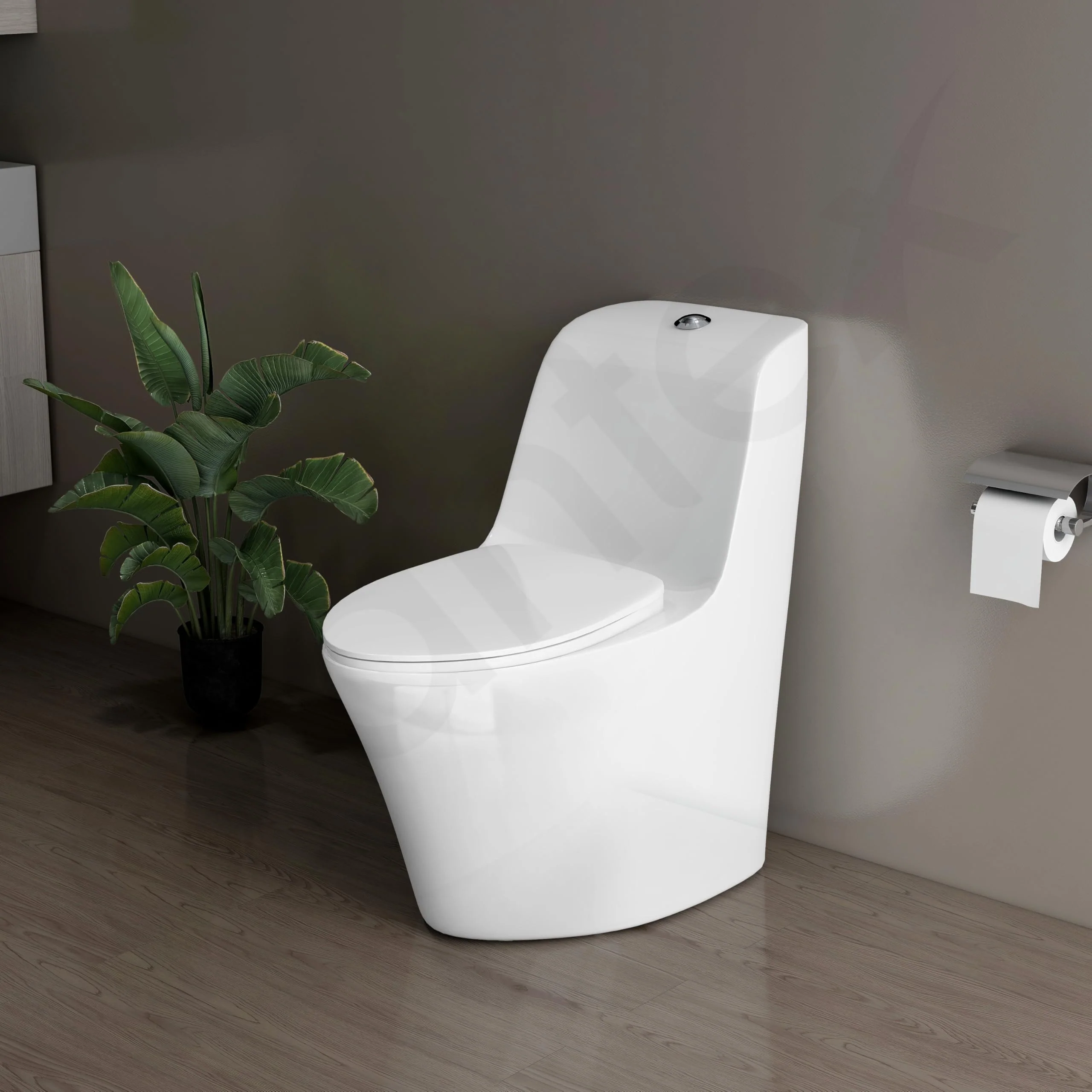 Plantex Imported Ceramic Commode for Toilet/Siphonic Vacuum Jet Flush Western Commode/One Piece Western Toilet with Soft Closing Toilet Seat - S Trap (White) - Image 7