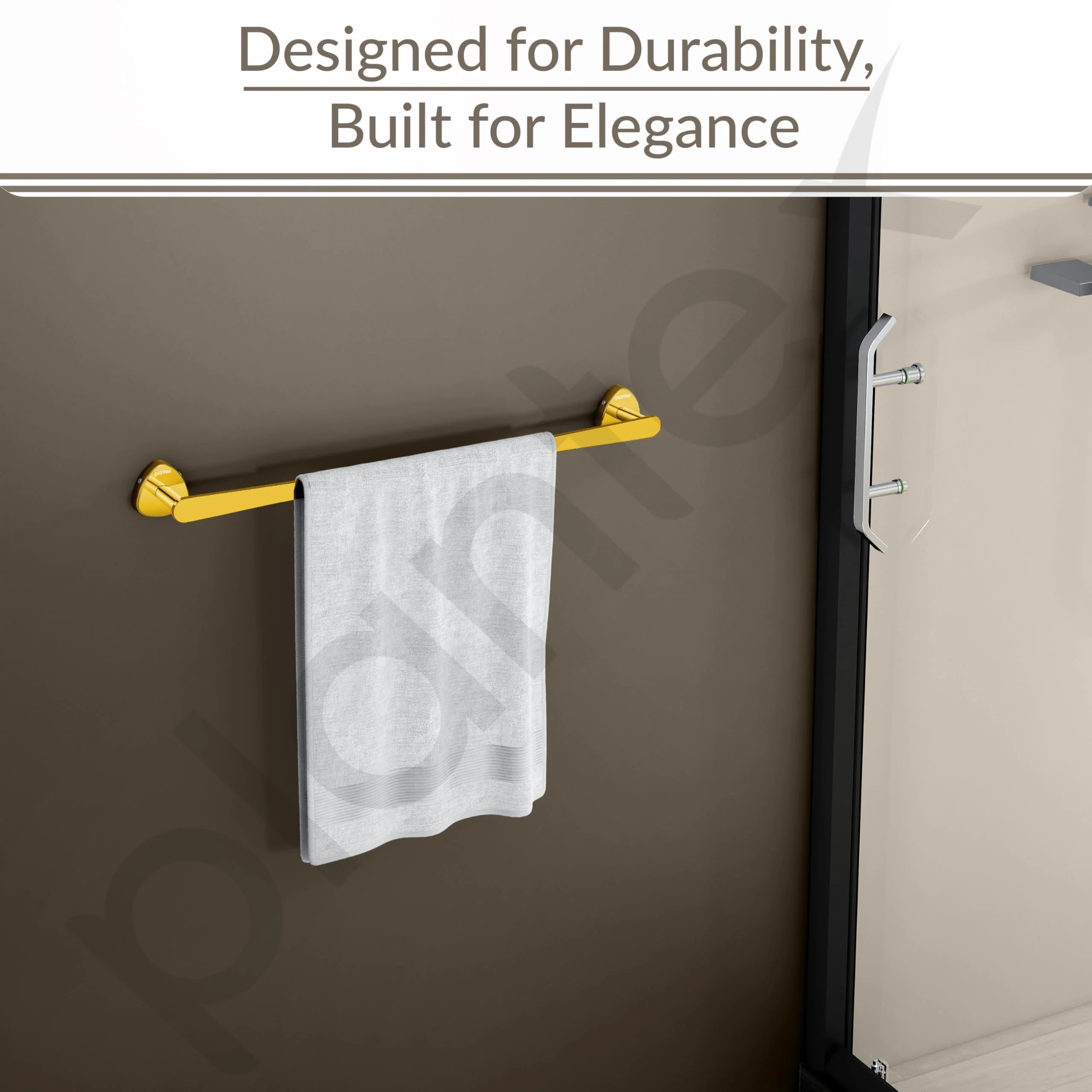 Plantex J4 Stainless Steel 24 Inch Towel Rod for Bathroom/Towel Holder in Bathroom/Towel Holder/Bathroom Accessories (PVD Gold Finish) Angel - Image 6