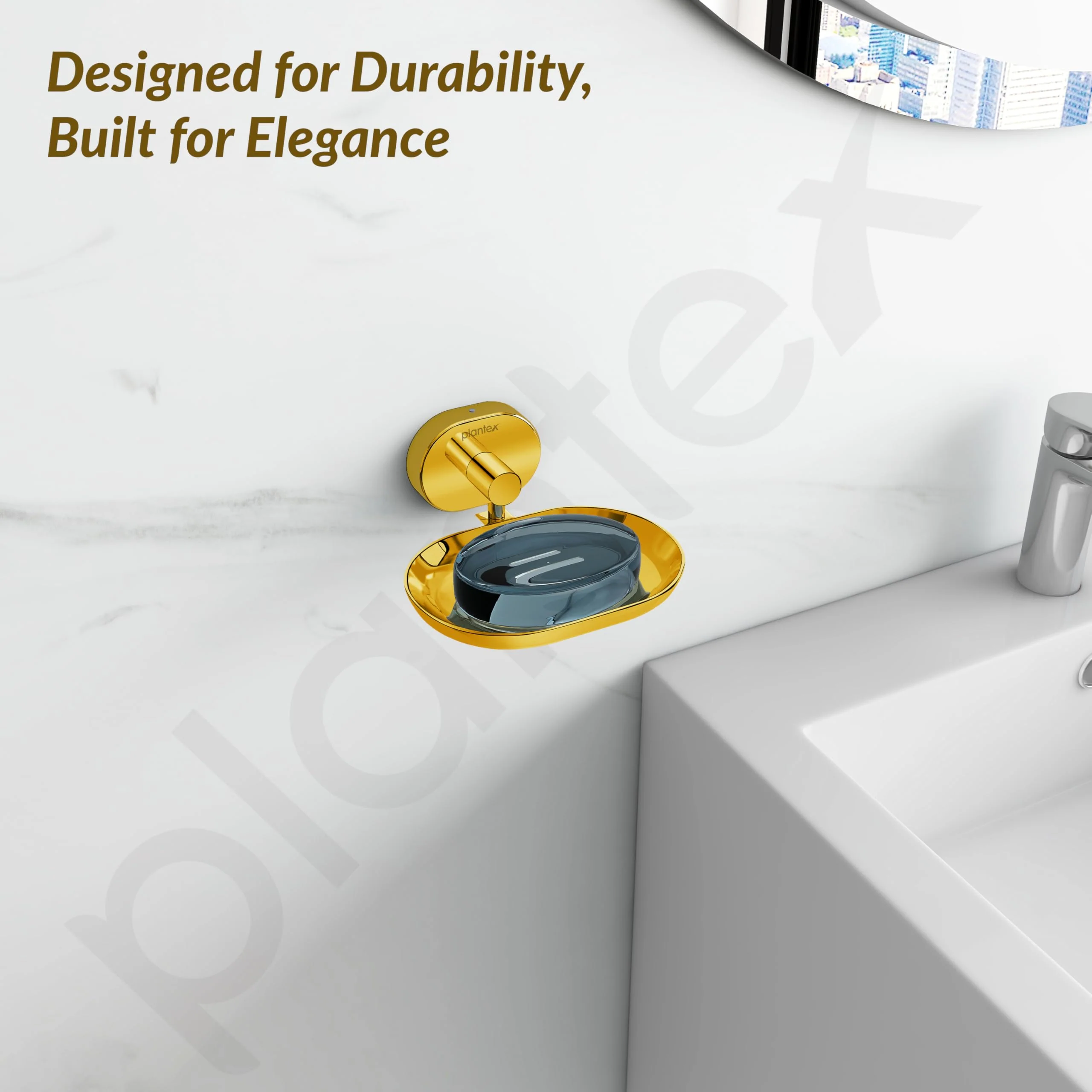 Plantex J4 Stainless Steel Wall Mounted Soap Holder for Bathroom/Soap Holder for Kitchen/Soap Stand for Bathroom/Bathroom Accessories (PVD Gold Finish) Onix - Image 7