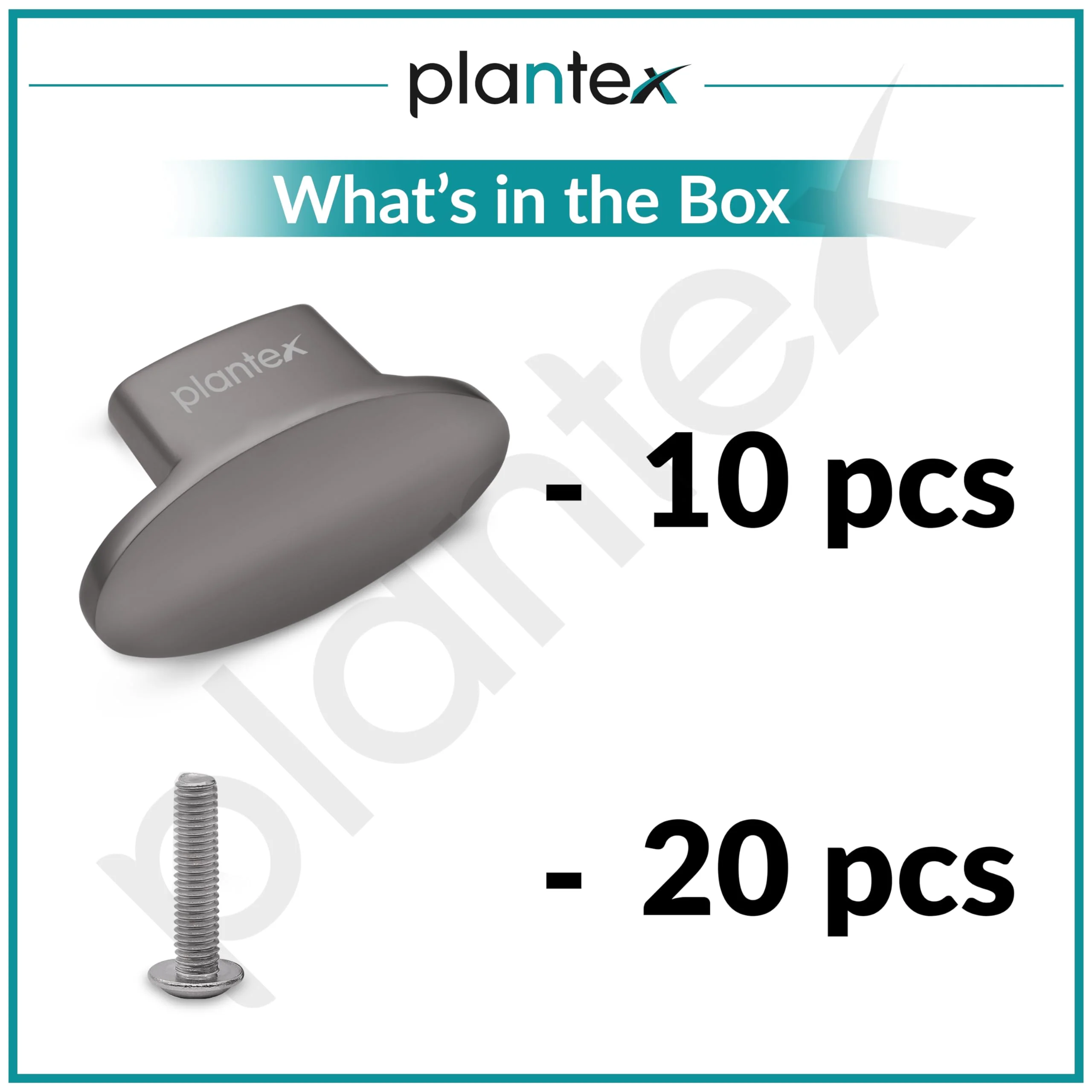Plantex Knobs for Drawer | Cabinets Drawer Knobs | Pull-Push Knobs for Kitchen & Bedroom Drawer - Pack of 10 (Oval, Black Nickel Matt) - Image 6