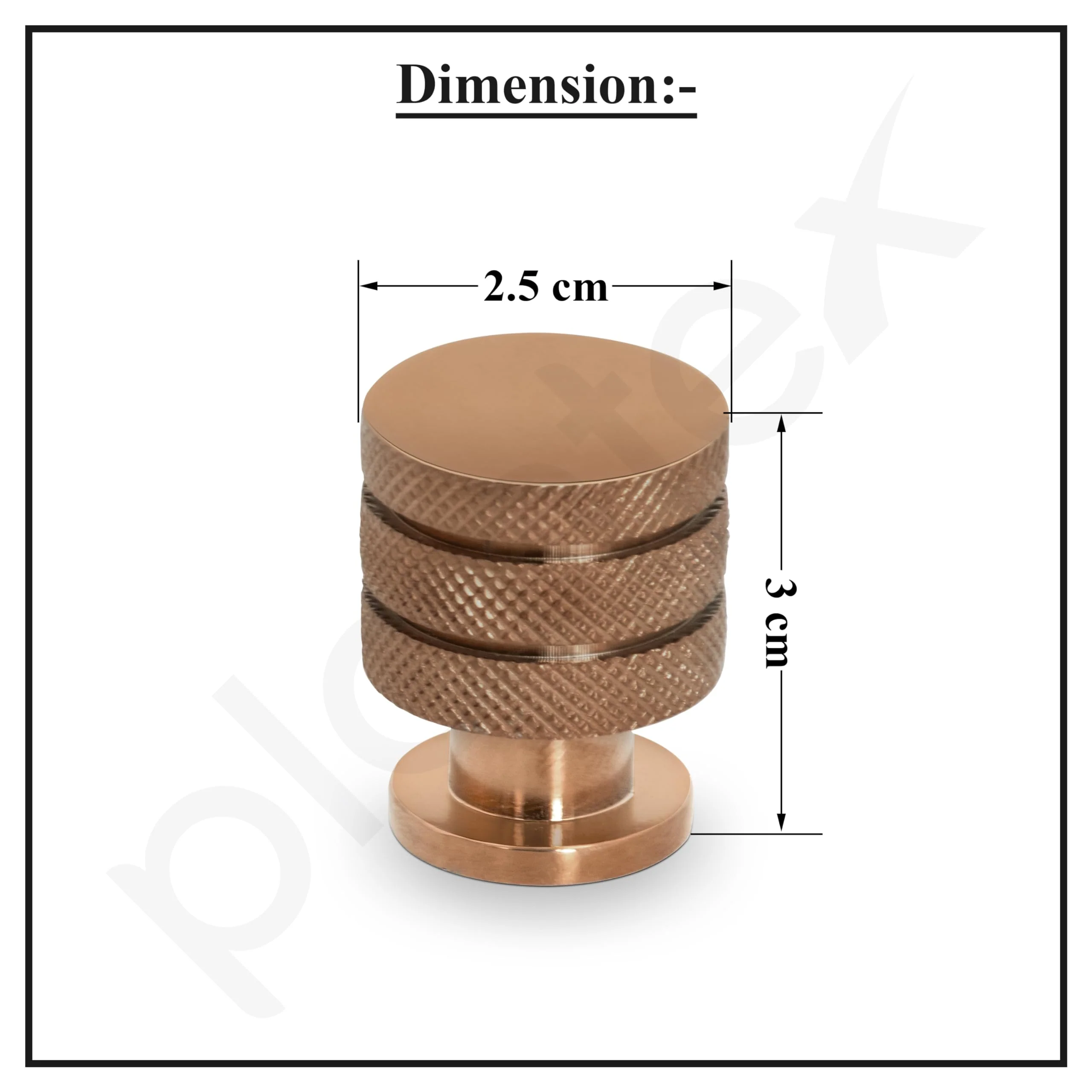 Plantex Knobs for Drawer/Drawer Knobs/Cabinet Knobs/Drawer knobs Handle/Pull-Push Knobs for Home/Office Drawers - Pack of 1 (Rose Gold) - Image 3