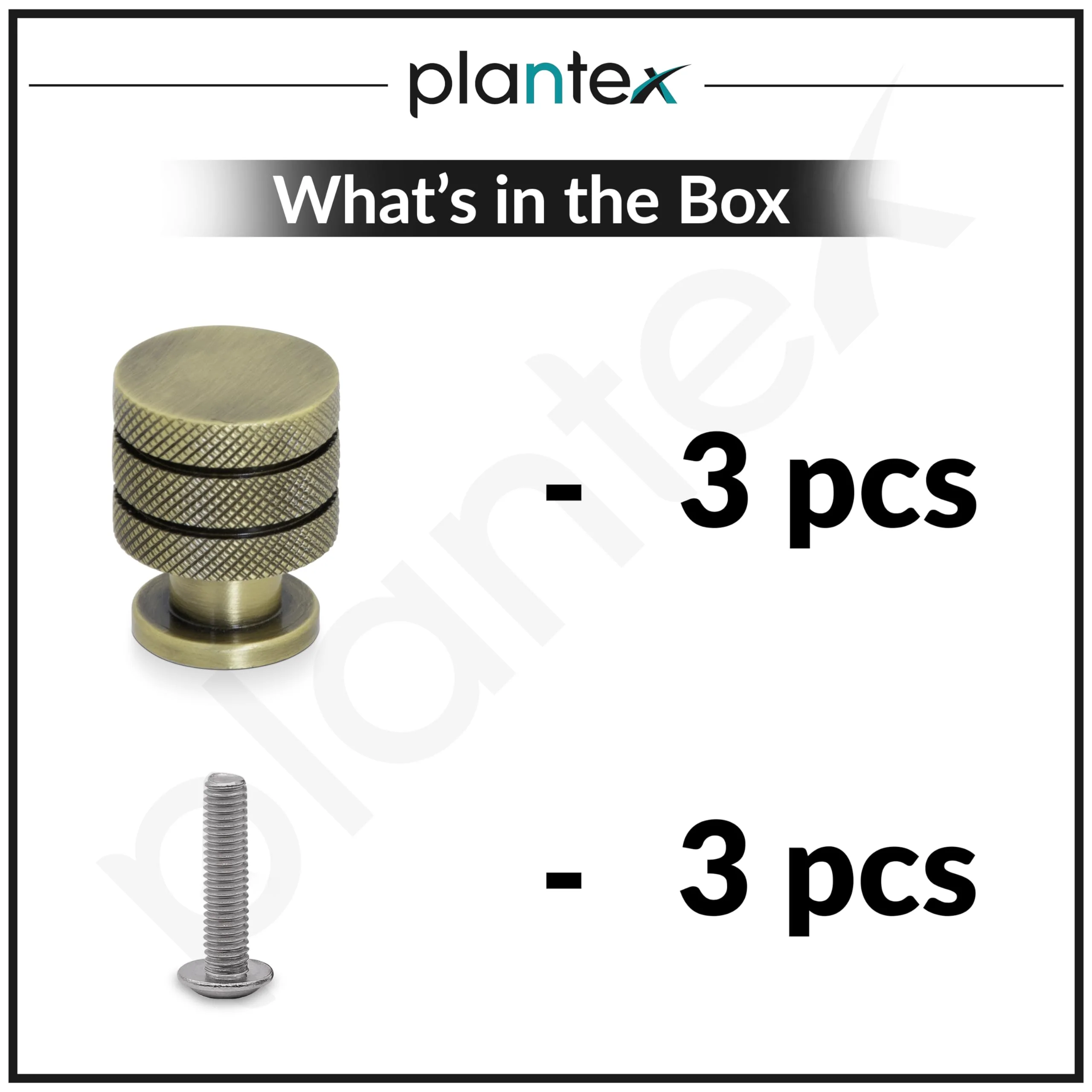 Plantex Knobs for Drawer/Drawer Knobs/Cabinet Knobs/Drawer knobs Handle/Pull-Push Knobs for Home/Office Drawers - Pack of 3 (Brass Antique) - Image 5
