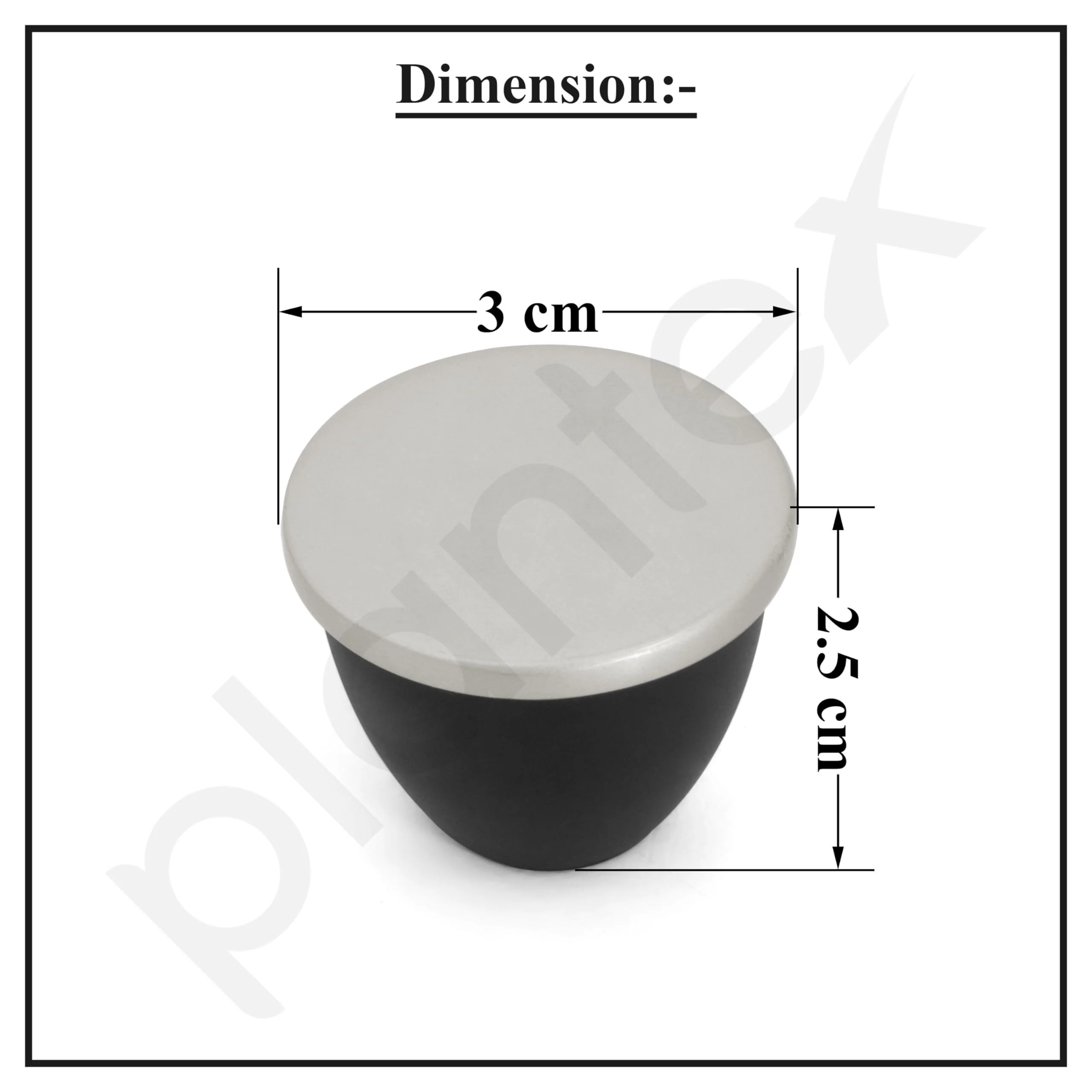 Plantex Knobs for Drawer/Drawer Knobs/Knobs for Cabinets/Pull-Push Knobs for Kitchen/Bedroom Drawer - Pack of 1 (Satin Black) - Image 3