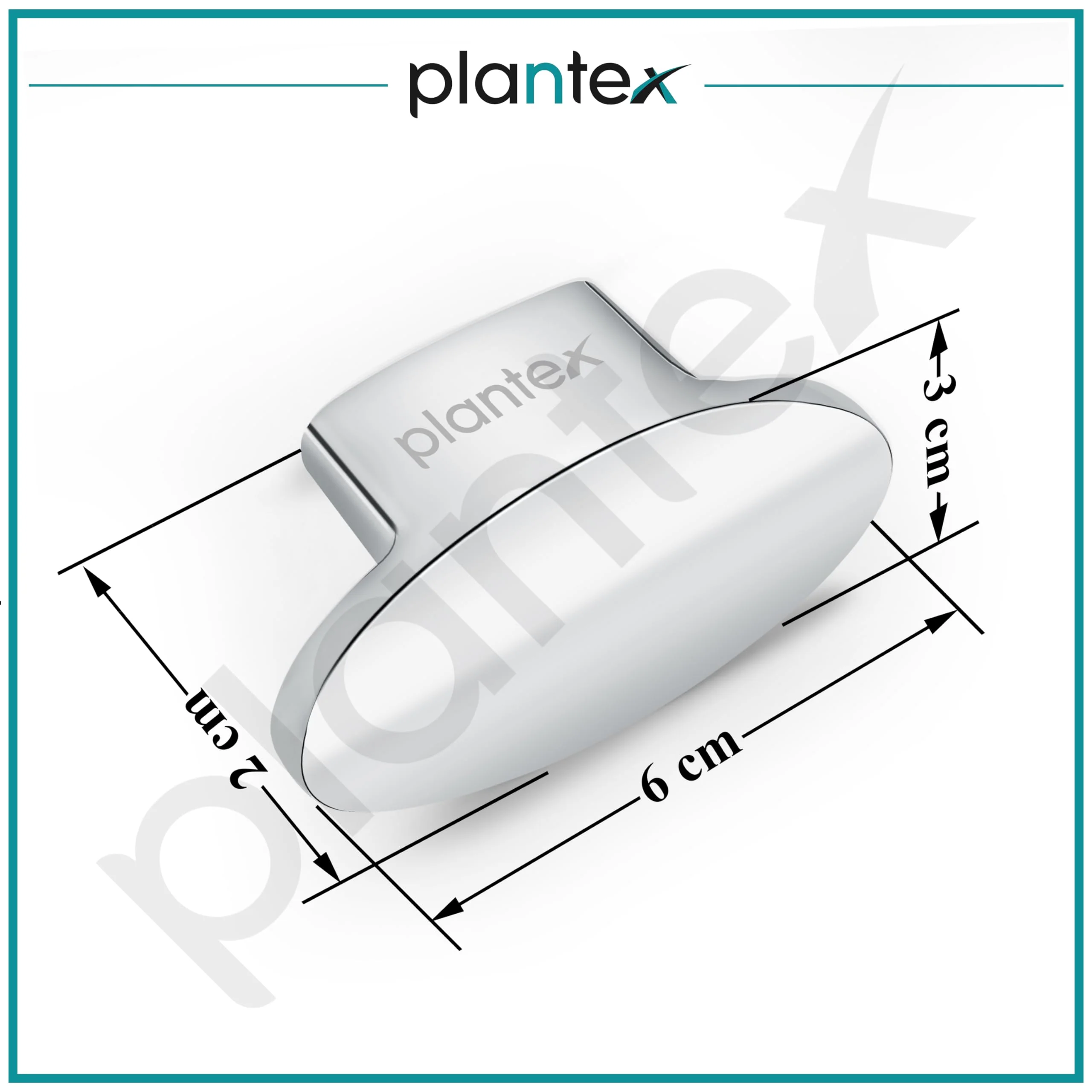 Plantex Knobs for Drawer/Small Drawer Knobs/Knobs for Cabinets/Pull-Push Knobs for Kitchen/Bedroom Drawer - Pack of 1 (Oval, Chrome) - Image 3