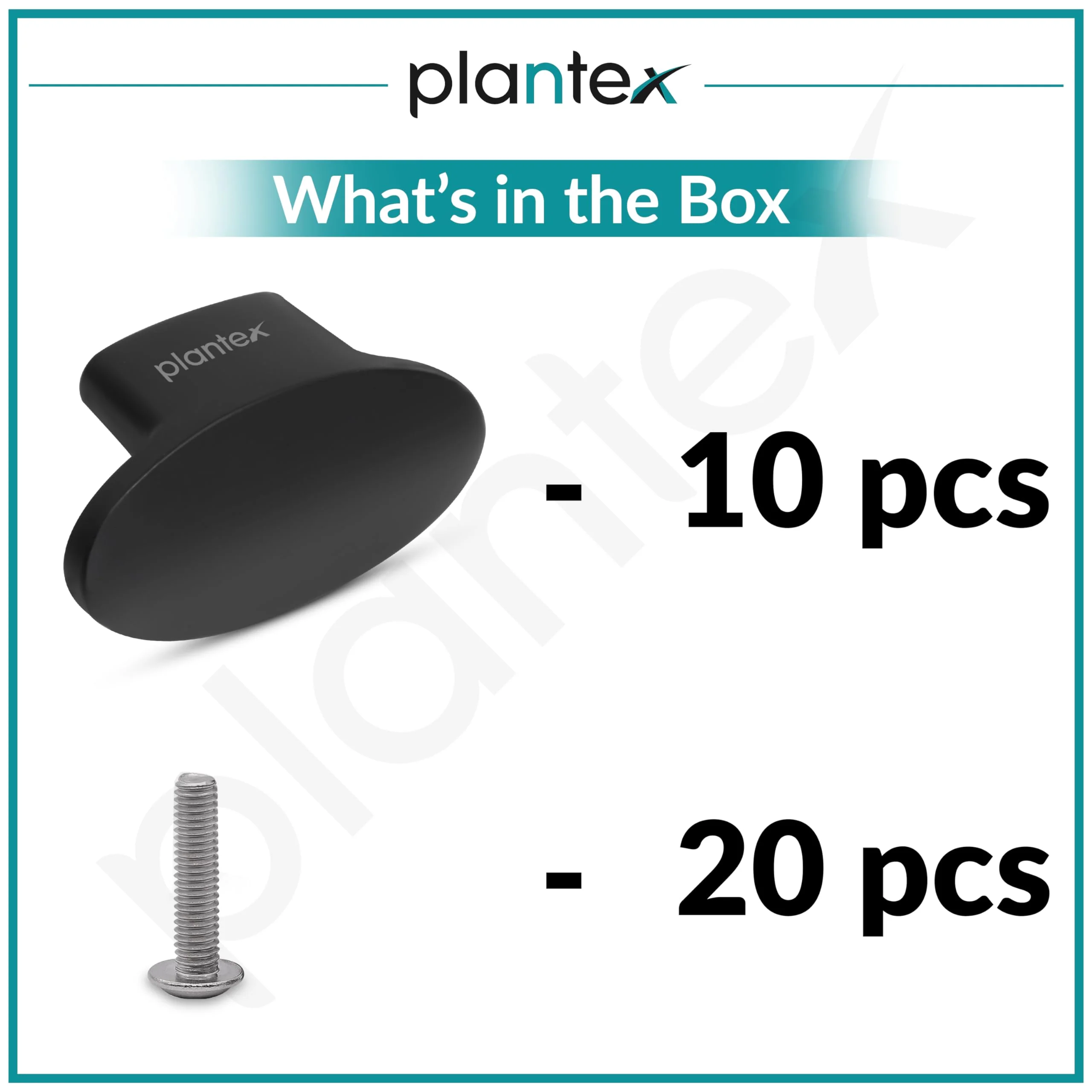 Plantex Knobs for Drawer/Small Drawer Knobs/Knobs for Cabinets/Pull-Push Knobs for Kitchen/Bedroom Drawer - Pack of 10 (Oval, Black) - Image 6
