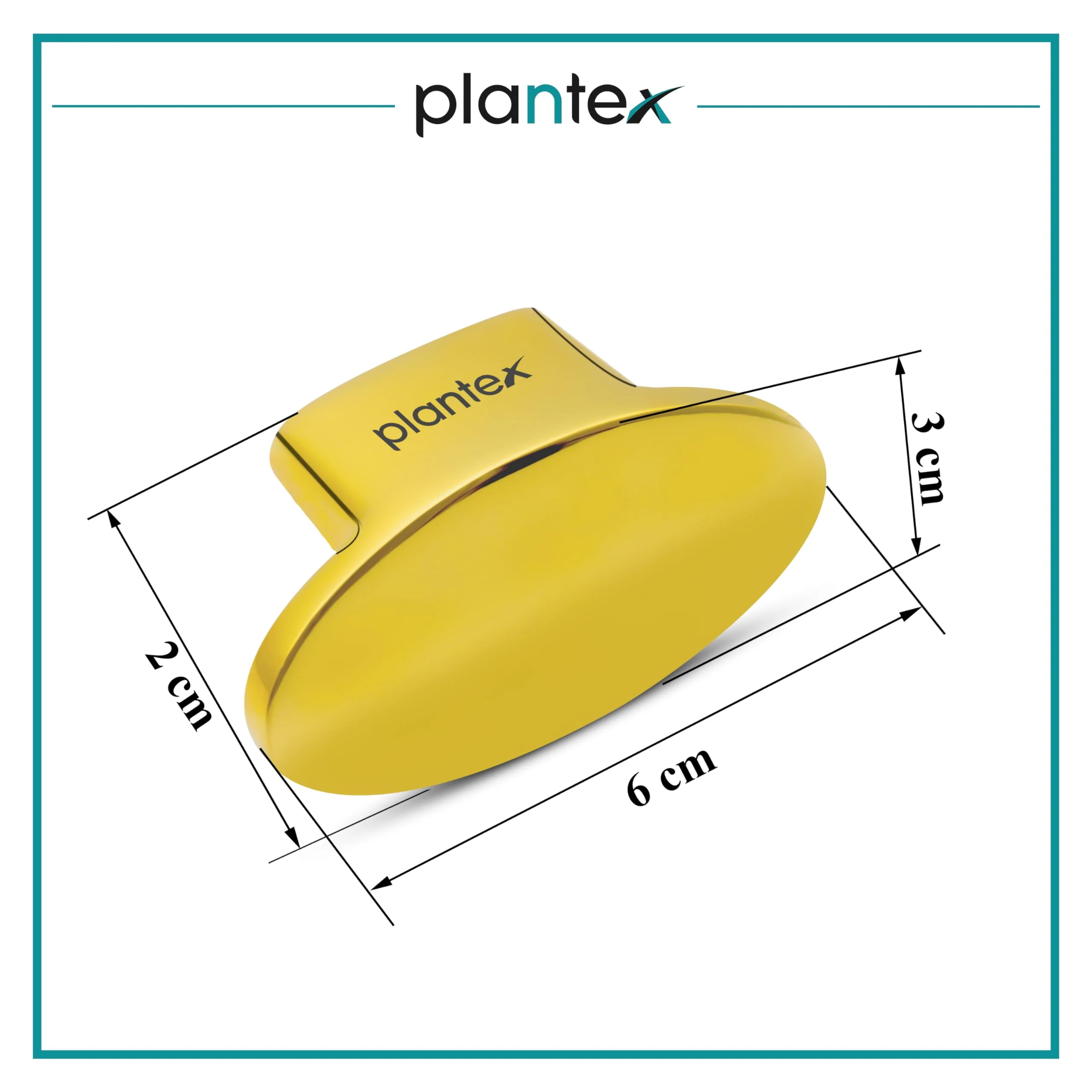 Plantex Knobs for Drawer/Small Drawer Knobs/Knobs for Cabinets/Pull-Push Knobs for Kitchen/Bedroom Drawer - Pack of 10 (Oval, Gold) - Image 3